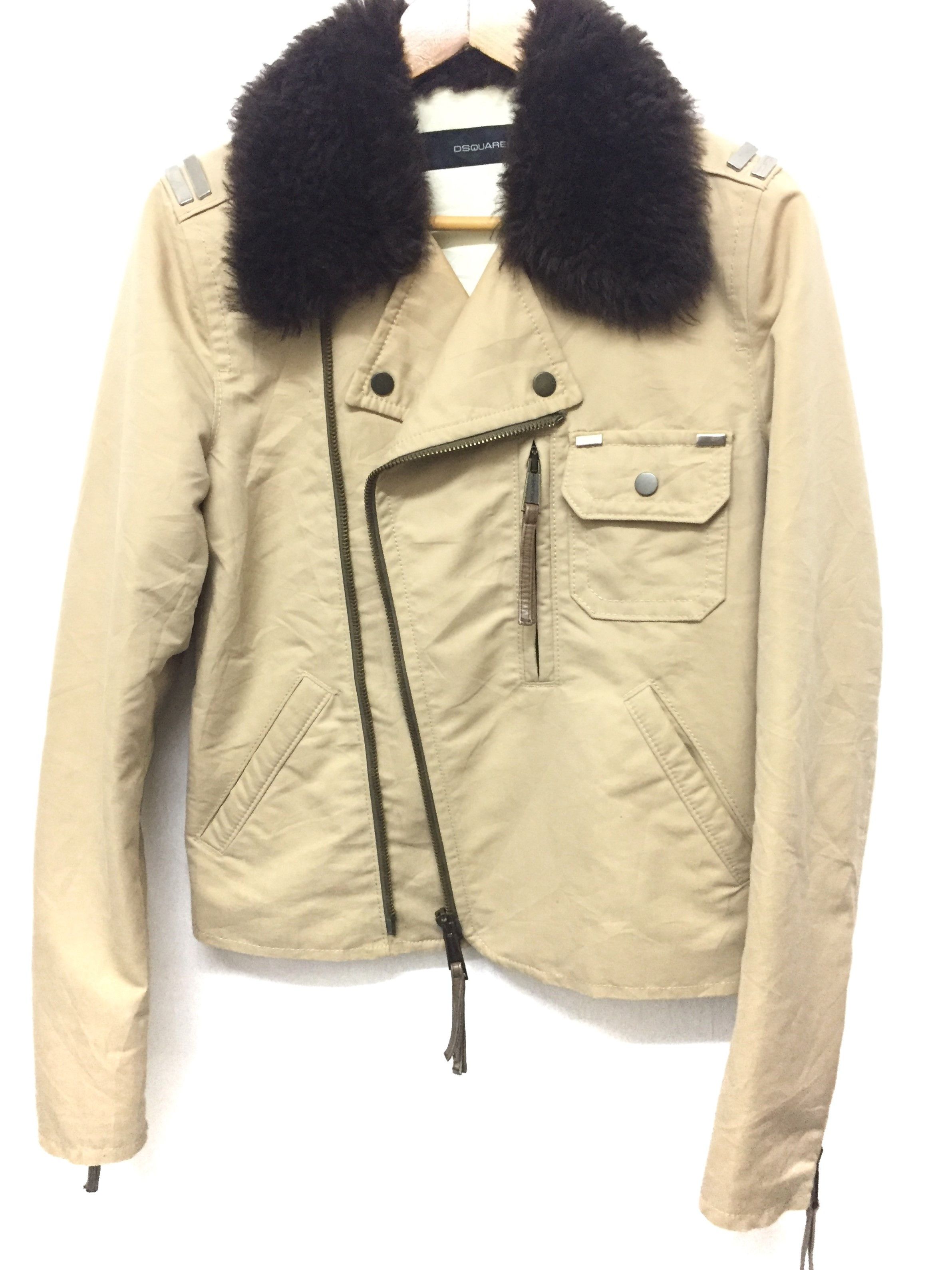 Dsquared2 AW2005 Dsquared2 Damage rider fur collar jacket Size US S / EU 44-46 / 1 - 3 Thumbnail