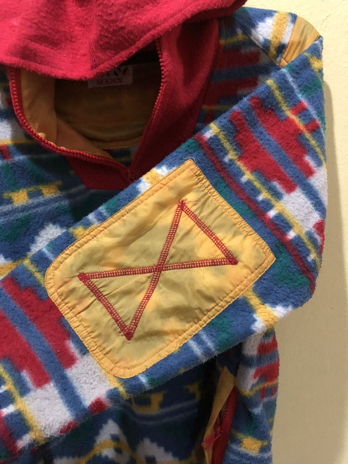 Japanese Brand MANX fleece pullover Hodie very nice patern Size US L / EU 52-54 / 3 - 11 Thumbnail