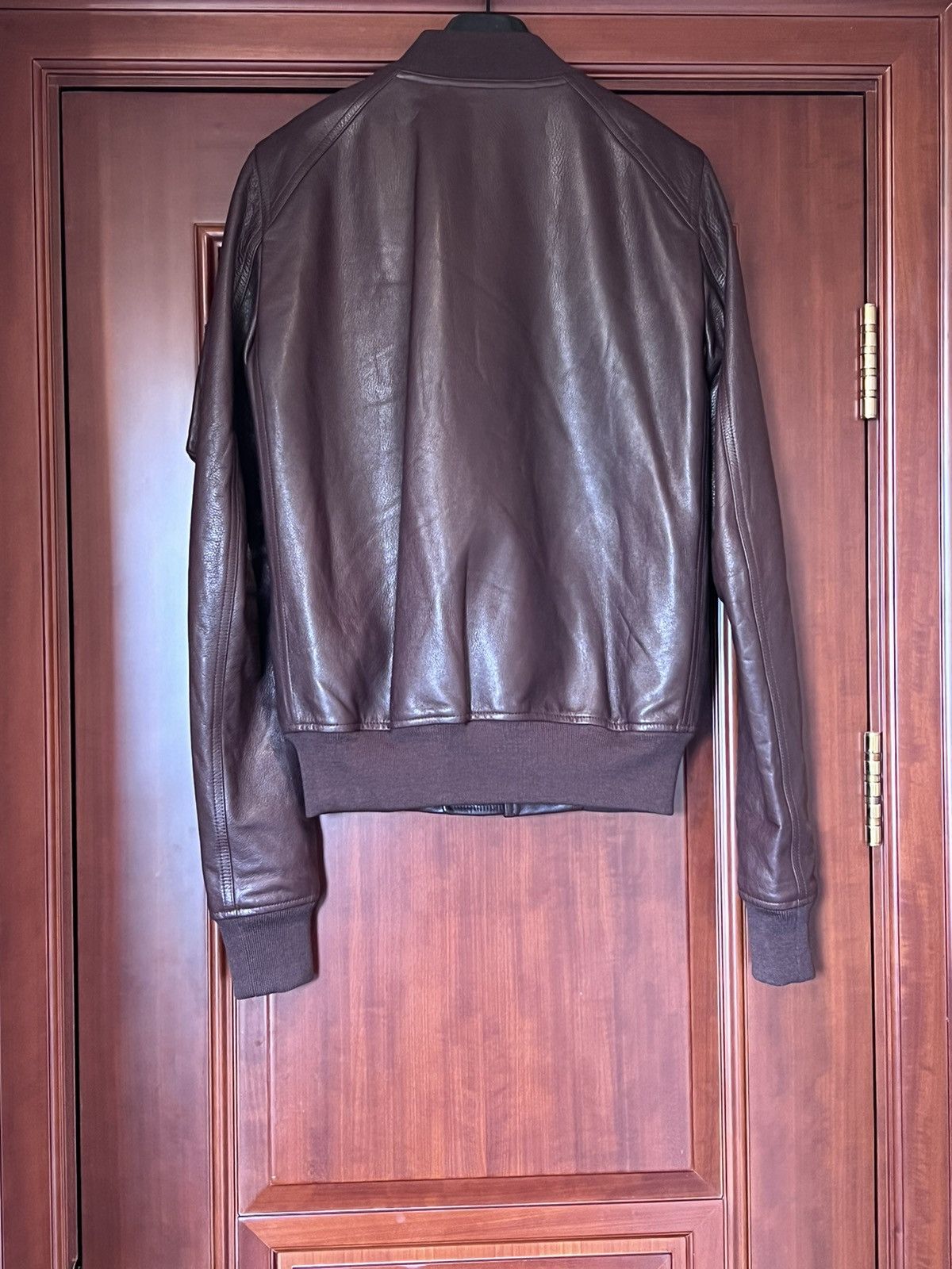 Rick Owens RICK OWENS MAINLINE LEATHER RAGLAN BOMBER LACE SIZE48 Size US M / EU 48-50 / 2 - 2 Thumbnail