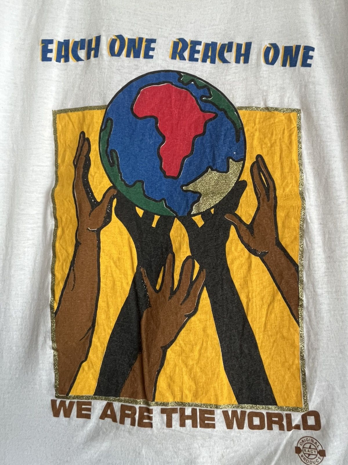Vintage We Are The World Screen stars ft14 Size US L / EU 52-54 / 3 - 2 Thumbnail