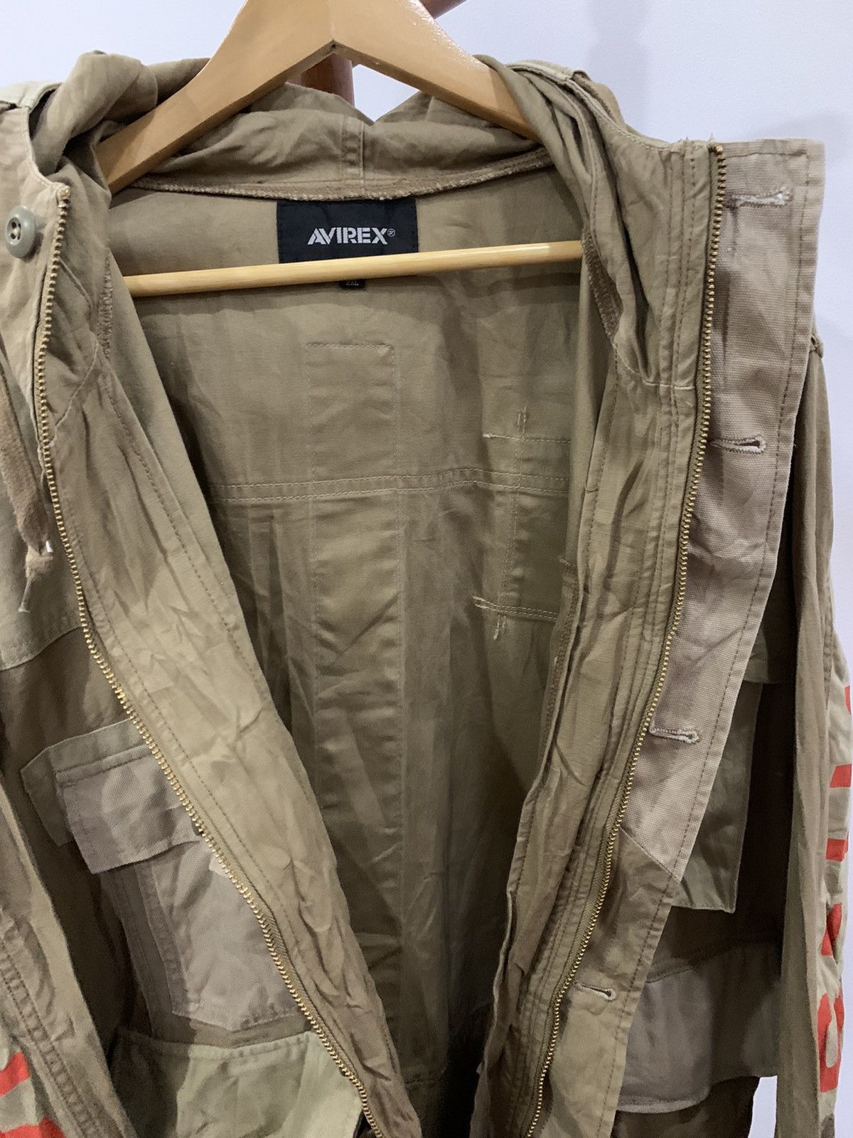 Avirex Avirex Overprint Jacket Army USN USS ESSEX CV-9 F9F PANTHER Size US XXL / EU 58 / 5 - 16 Thumbnail