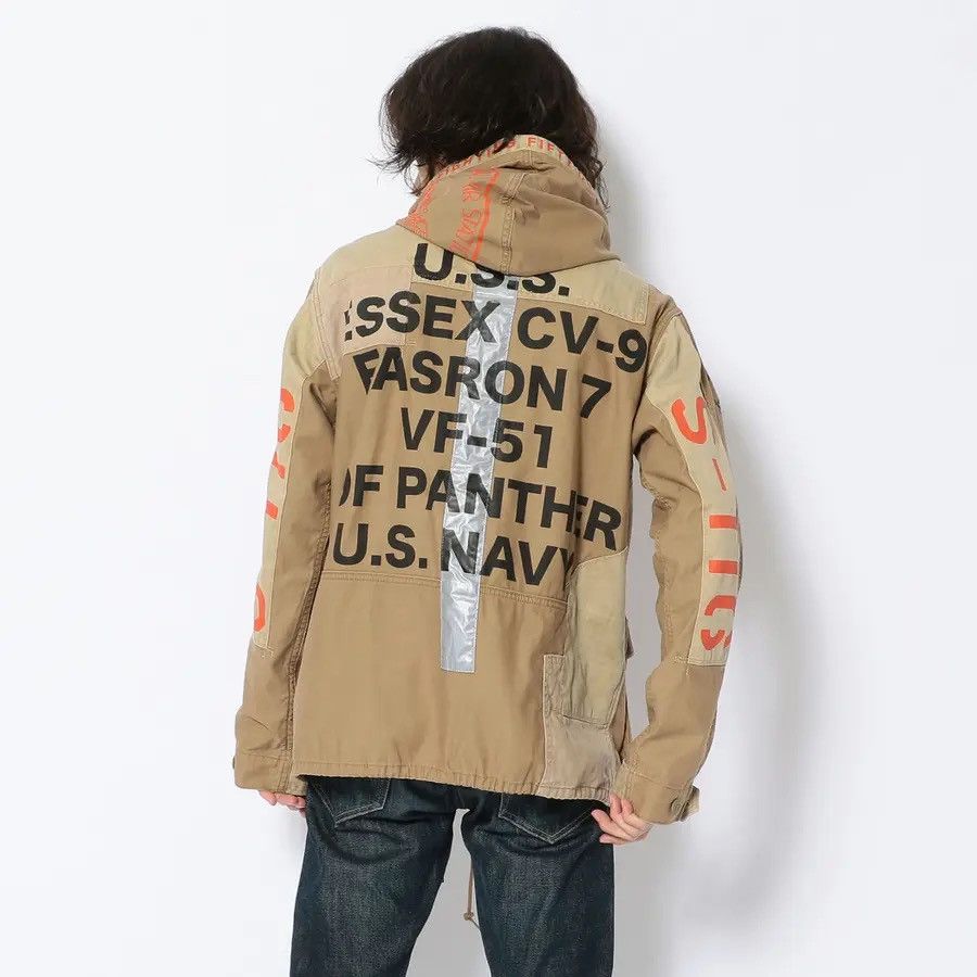 Avirex Avirex Overprint Jacket Army USN USS ESSEX CV-9 F9F PANTHER Size US XXL / EU 58 / 5 - 2 Thumbnail