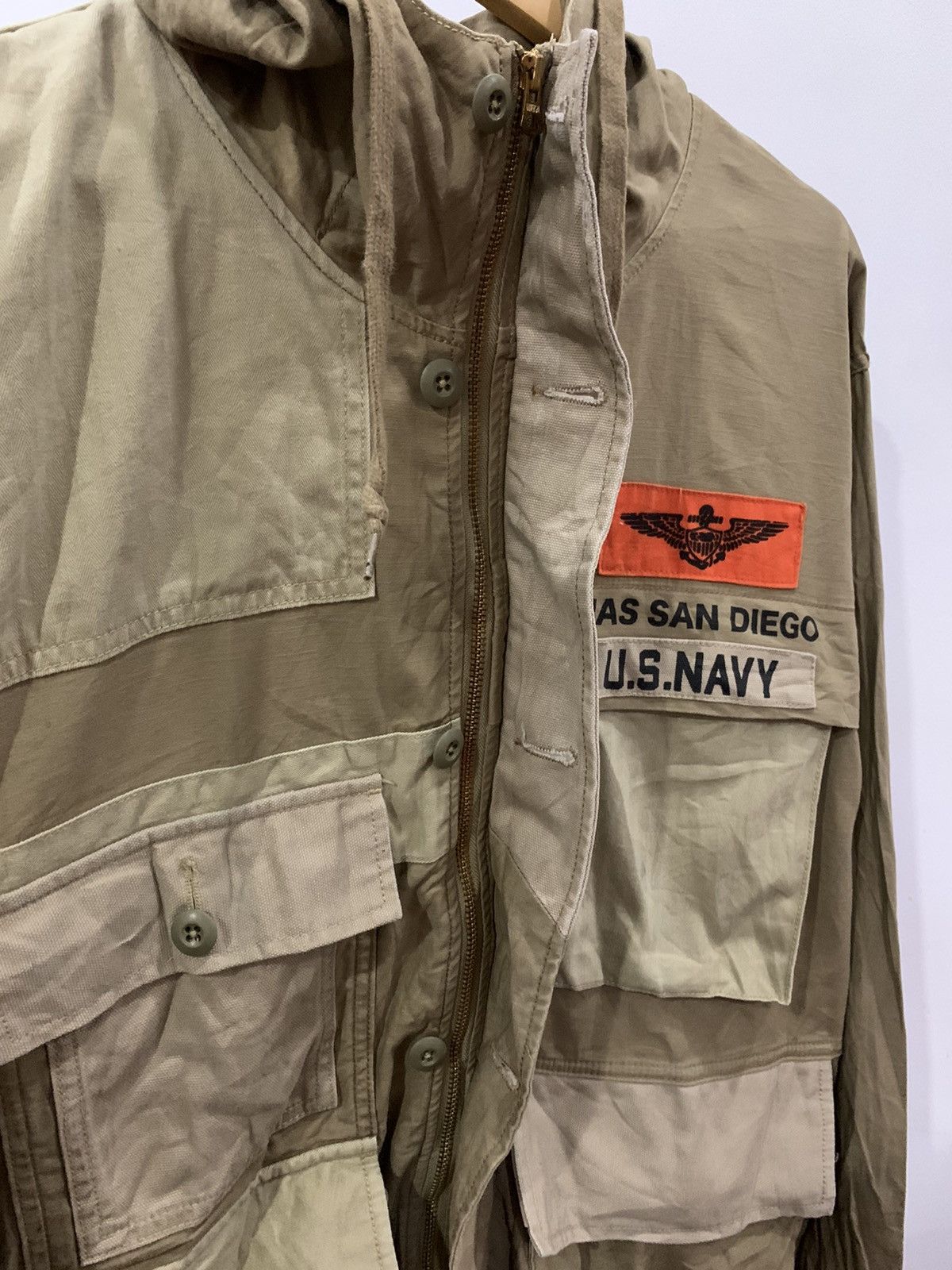 Avirex Avirex Overprint Jacket Army USN USS ESSEX CV-9 F9F PANTHER Size US XXL / EU 58 / 5 - 14 Thumbnail