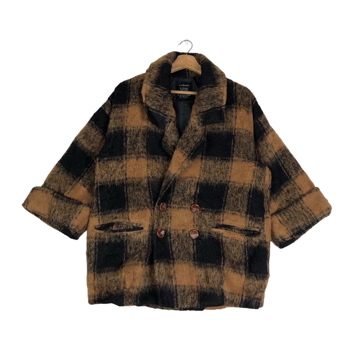 Japanese Brand Vintage Japanese Designer Plaid Wool Jacket Size US L / EU 52-54 / 3 - 2 Thumbnail