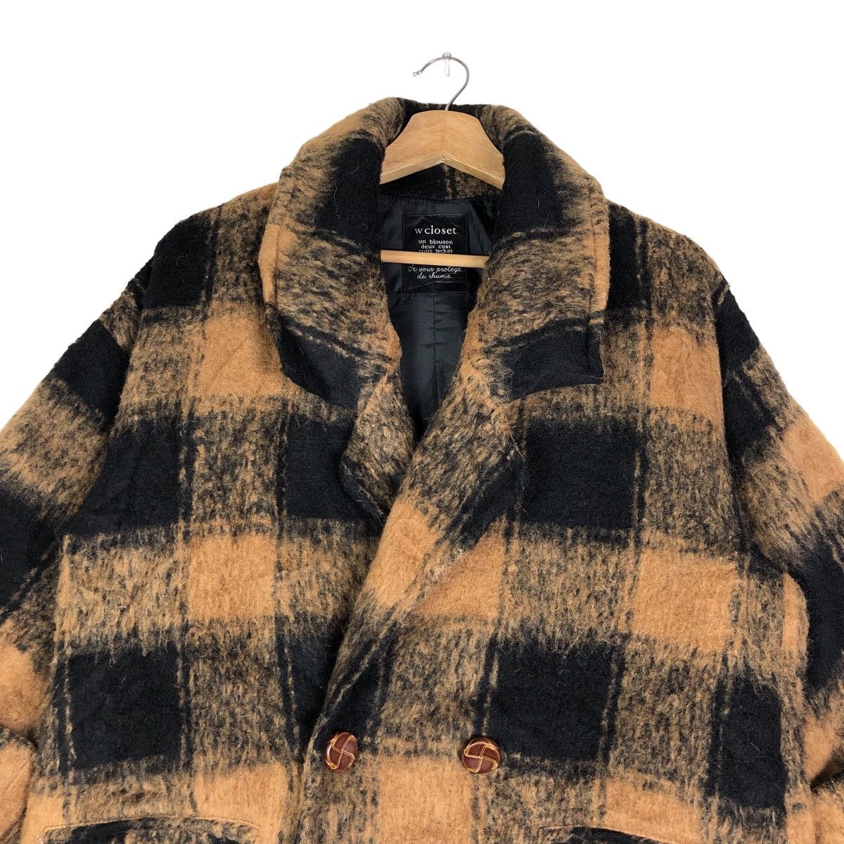 Japanese Brand Vintage Japanese Designer Plaid Wool Jacket Size US L / EU 52-54 / 3 - 3 Thumbnail