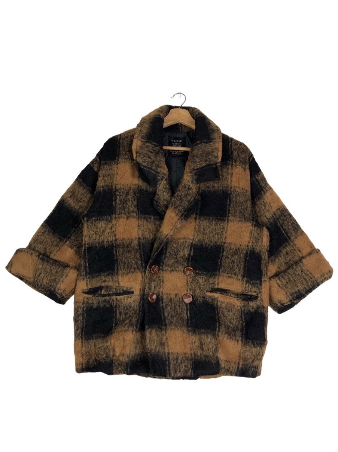 Japanese Brand Vintage Japanese Designer Plaid Wool Jacket Size US L / EU 52-54 / 3 - 1 Thumbnail