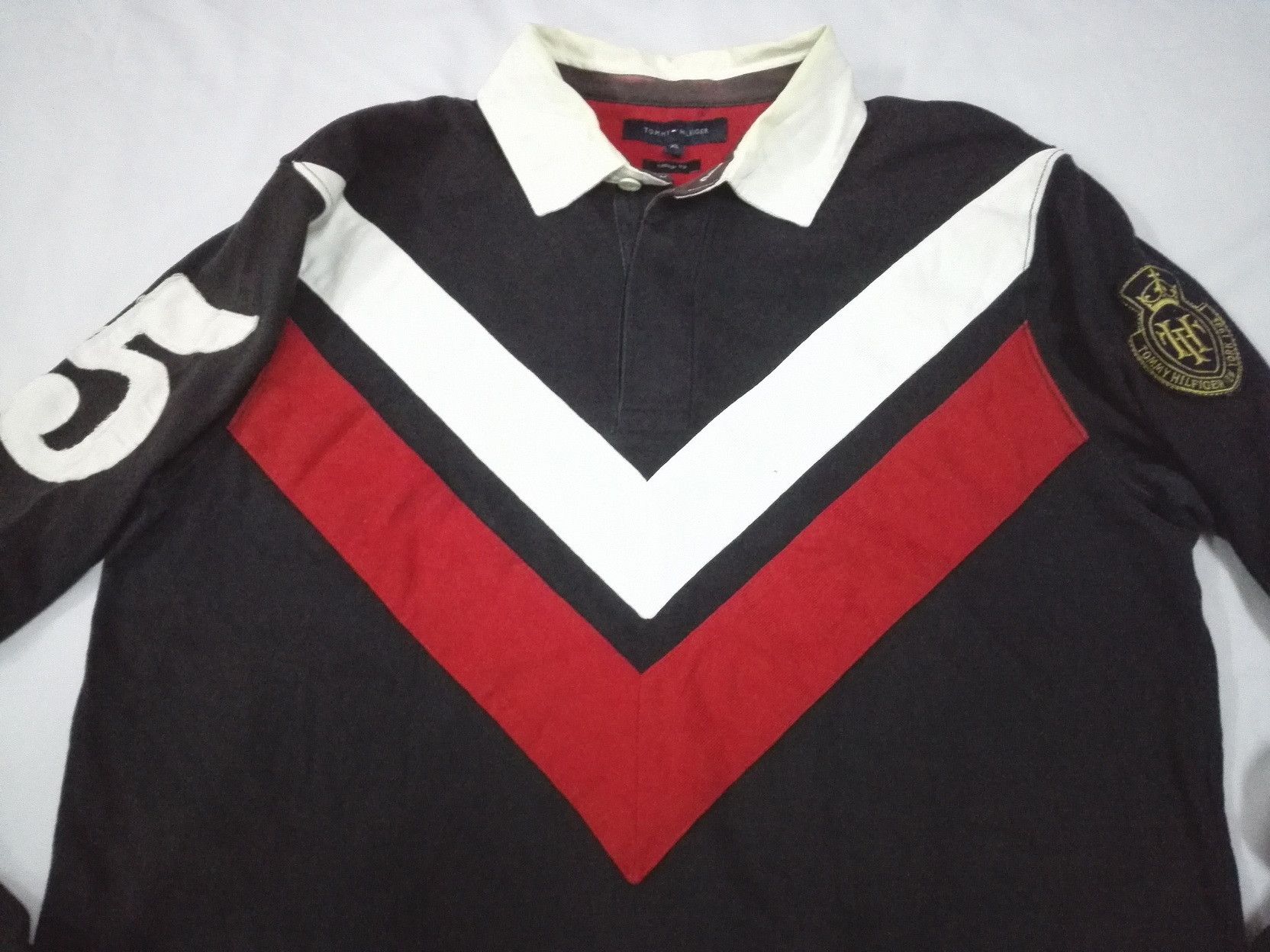 Tommy Hilfiger Vintage TOMMY HILFIGER POLO Rugby Polo Tee Size US L / EU 52-54 / 3 - 2 Thumbnail