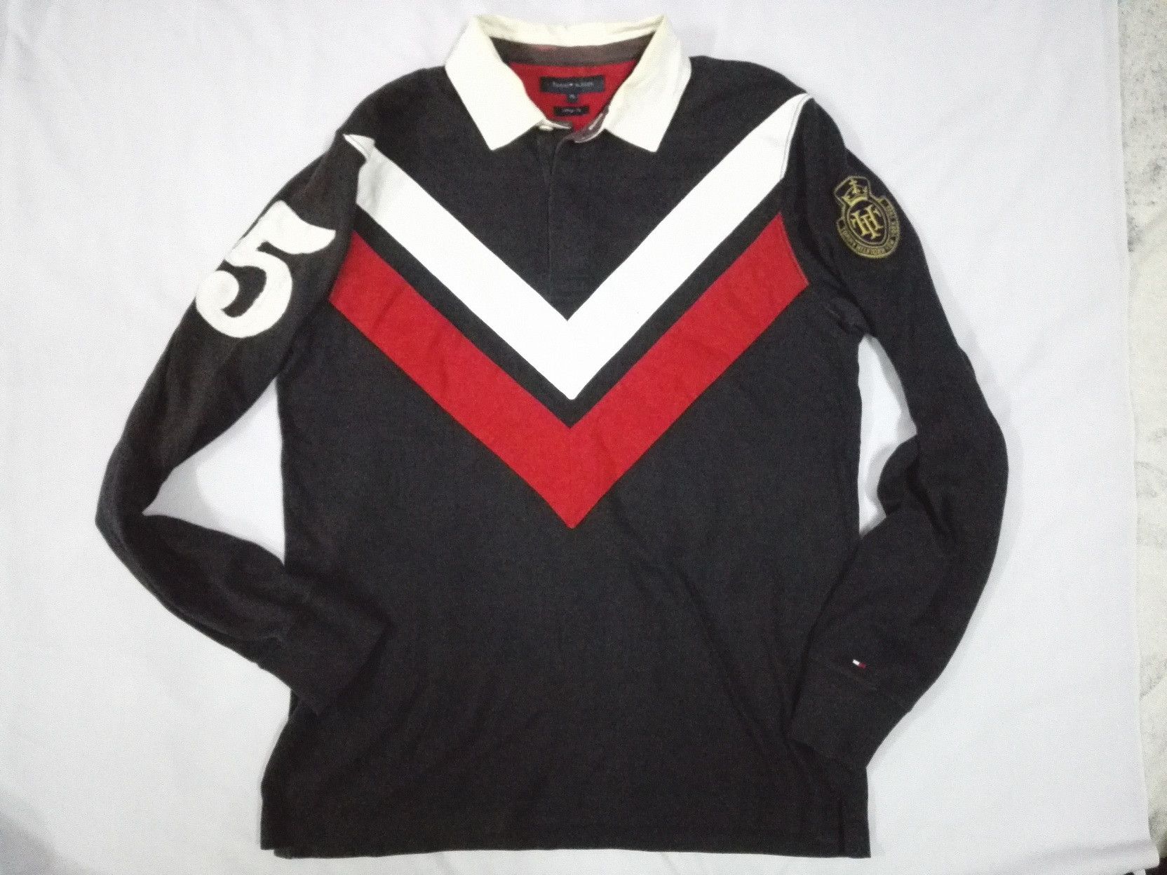 Tommy Hilfiger Vintage TOMMY HILFIGER POLO Rugby Polo Tee Size US L / EU 52-54 / 3 - 1 Thumbnail