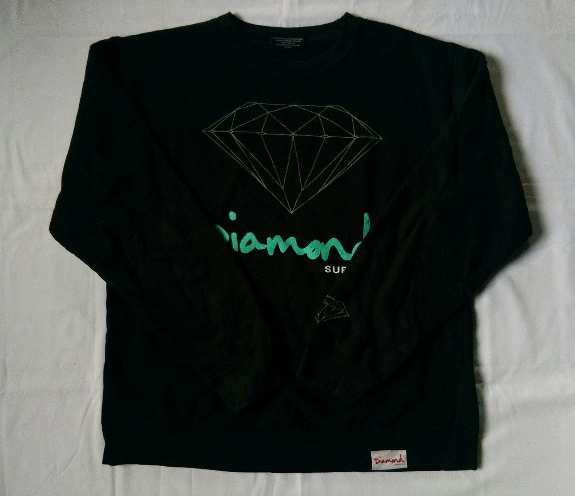 Diamond Supply Co. RARE DIAMOND SUPPLY CO. SPELL OUT LOGO SWEATSHIRT Hip Hop Size US M / EU 48-50 / 2 - 2 Thumbnail
