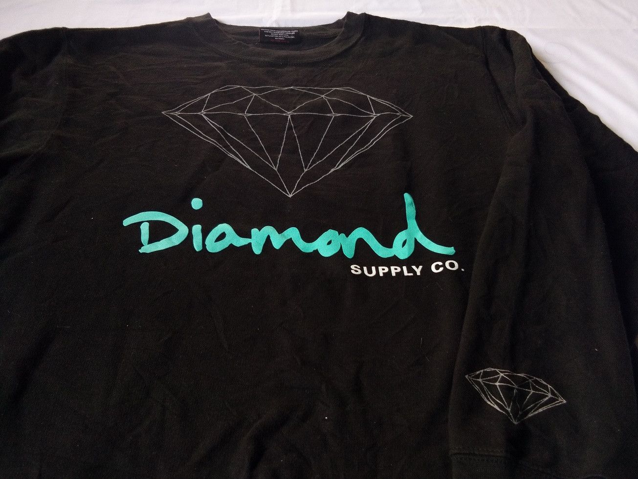 image of Diamond Supply Co. Spell Out Logo Sweatshirt Hip Hop in Black, Men's (Size Medium)