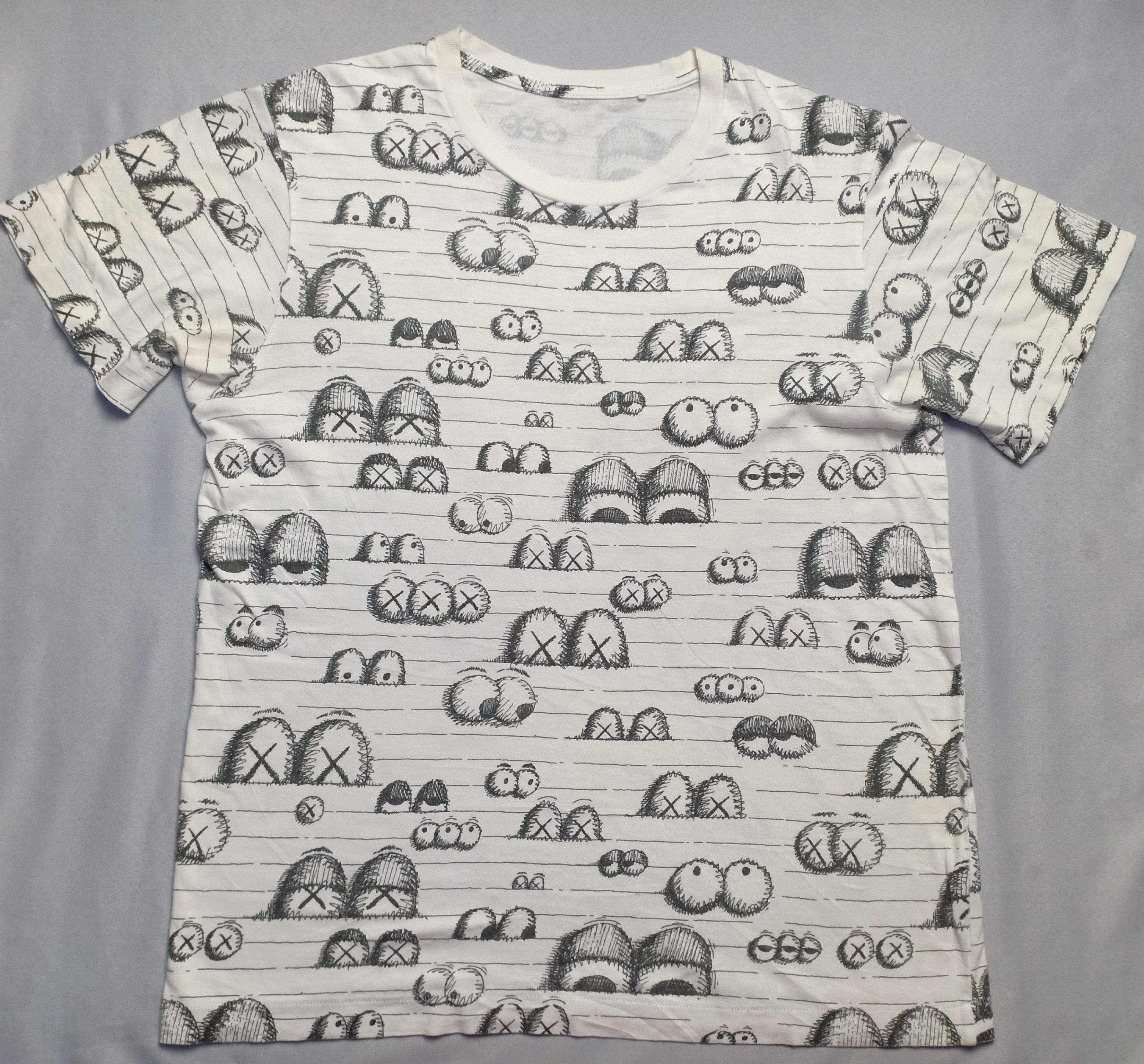 Japanese Brand Kaws All Over Printed Graphic Tee Bearbrick Size US M / EU 48-50 / 2 - 2 Thumbnail