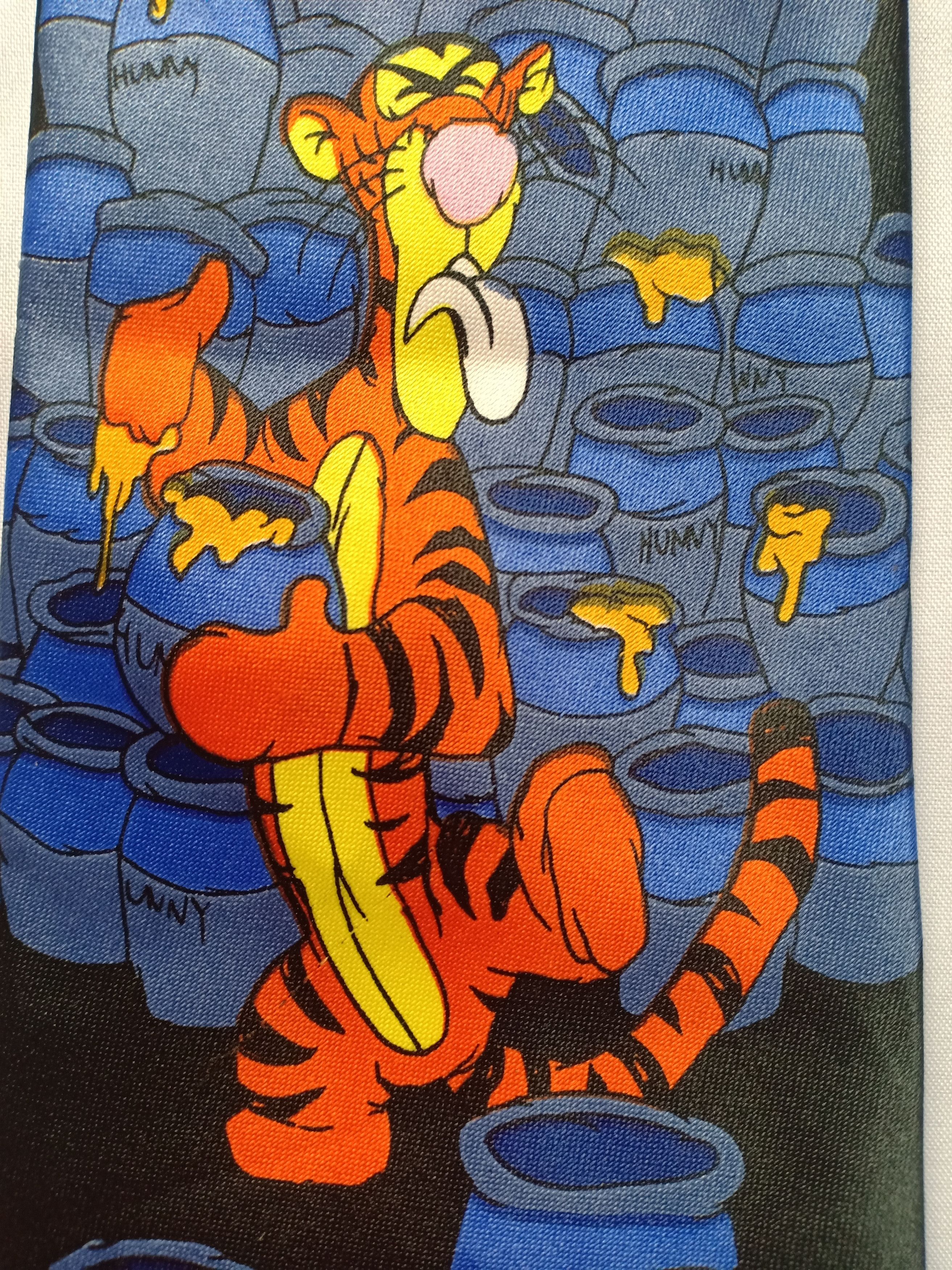 Cartoon Network Pooh and Tigger Finomornasco Hand Made Cartoon Neck Tie Size ONE SIZE - 2 Thumbnail