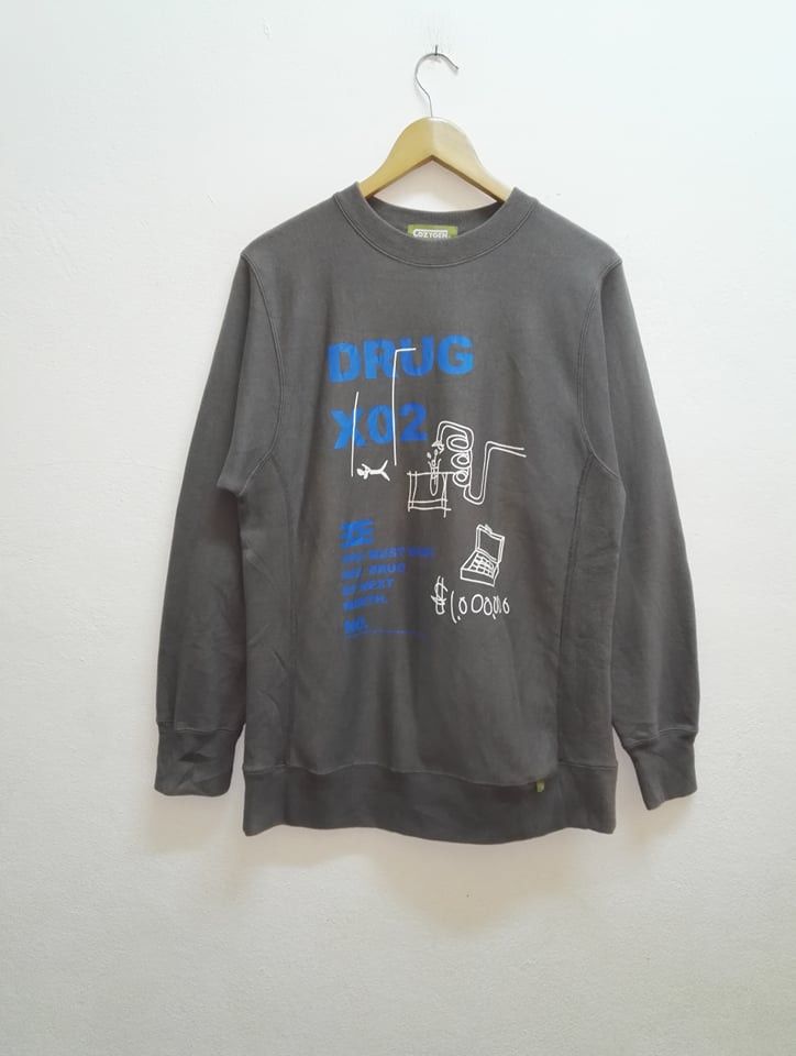 Japanese Brand 🔥Vintage🔥 Sportwear Sweatshirt Cozygen Drug X02 Size US S / EU 44-46 / 1 - 1 Thumbnail