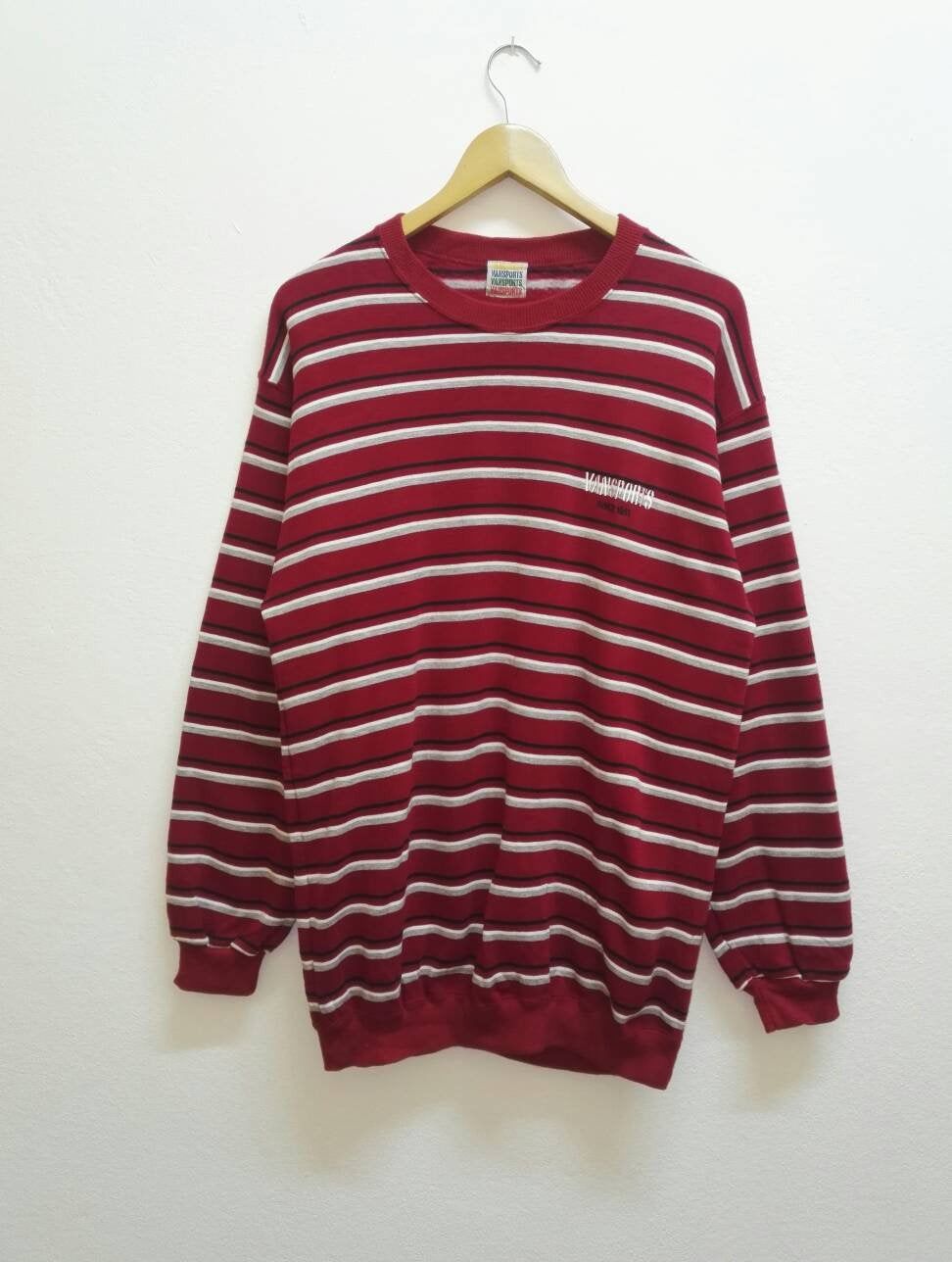 Van 🔥Vintage🔥 VANSPORTS Stripes Sweatshirt /Nirvana/Vans Size US L / EU 52-54 / 3 - 1 Thumbnail