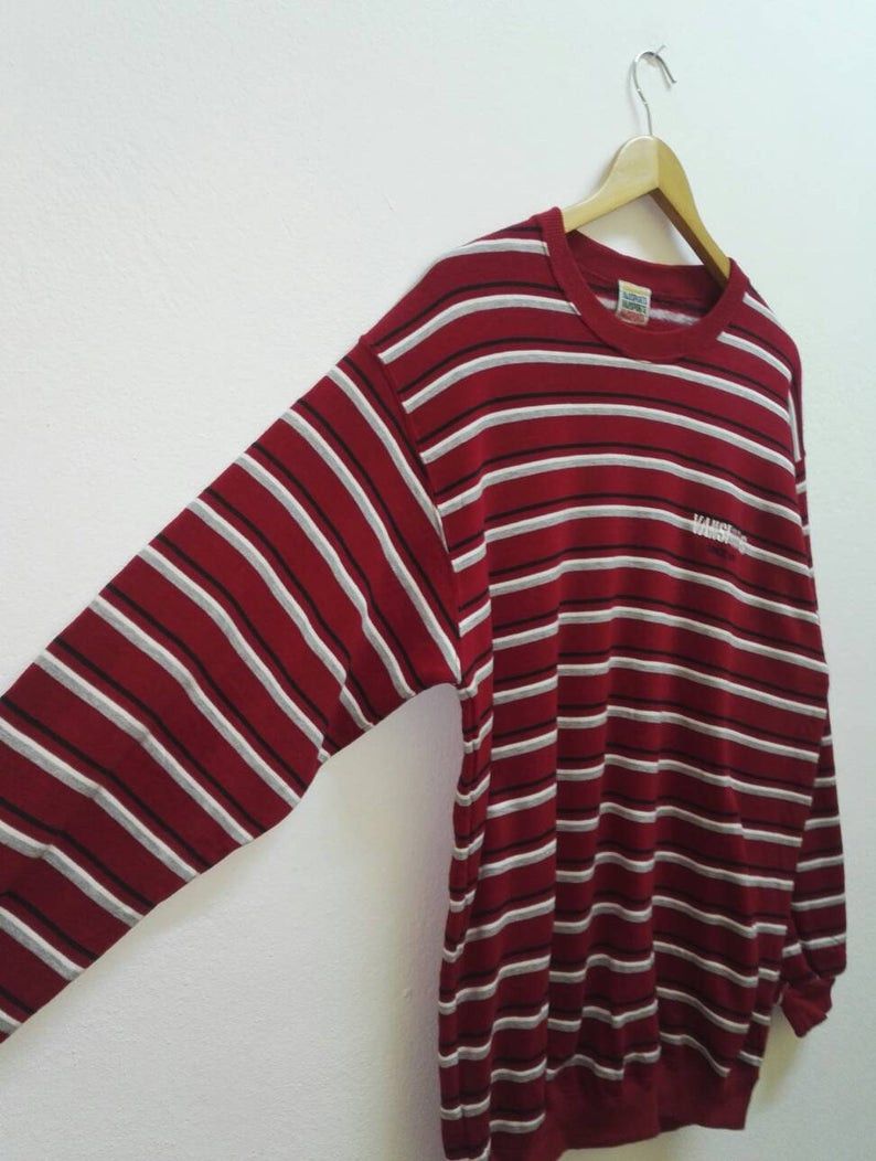 Van 🔥Vintage🔥 VANSPORTS Stripes Sweatshirt /Nirvana/Vans Size US L / EU 52-54 / 3 - 4 Thumbnail