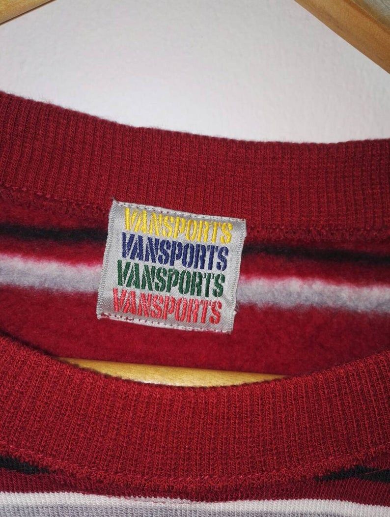 Van 🔥Vintage🔥 VANSPORTS Stripes Sweatshirt /Nirvana/Vans Size US L / EU 52-54 / 3 - 6 Thumbnail