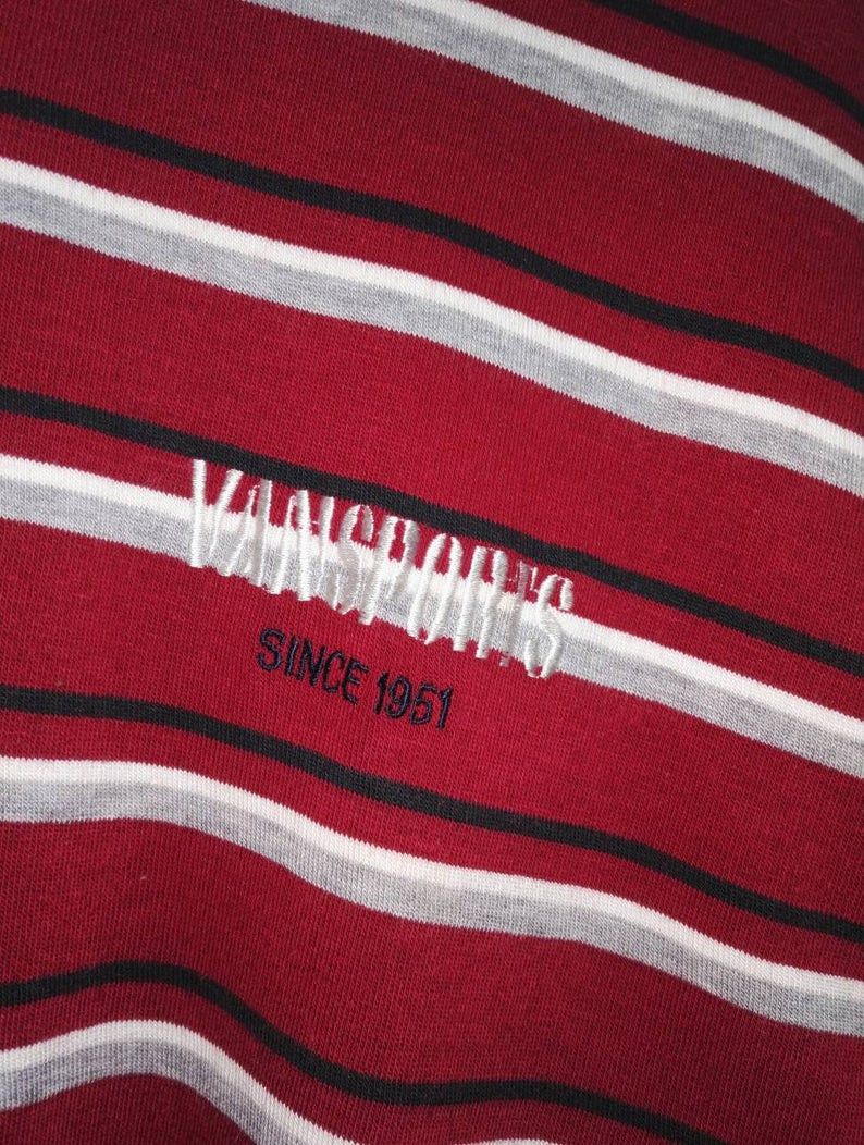 Van 🔥Vintage🔥 VANSPORTS Stripes Sweatshirt /Nirvana/Vans Size US L / EU 52-54 / 3 - 3 Thumbnail