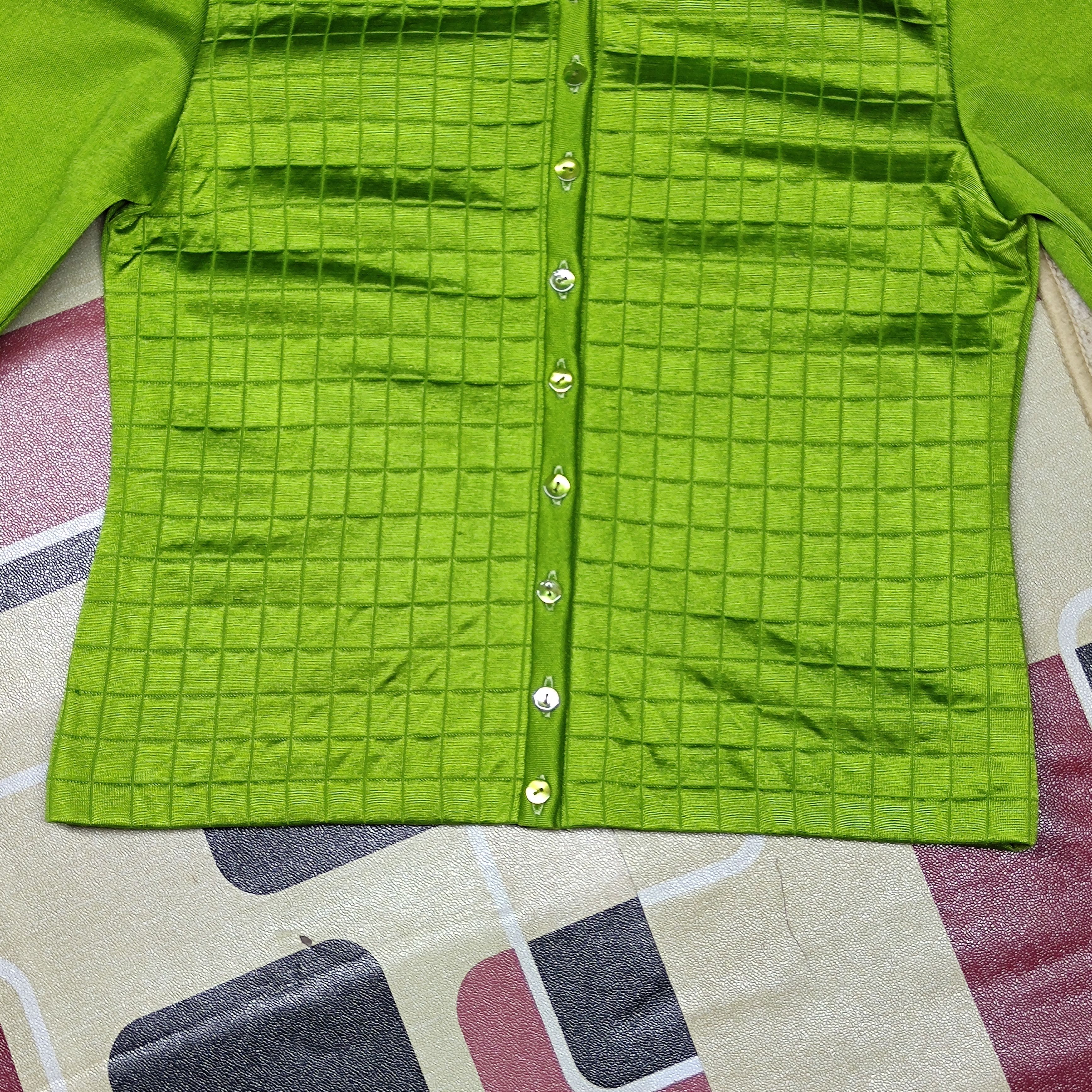Balenciaga a60 Balenciaga Paris Green Cardigan Size US S / EU 44-46 / 1 - 7 Thumbnail
