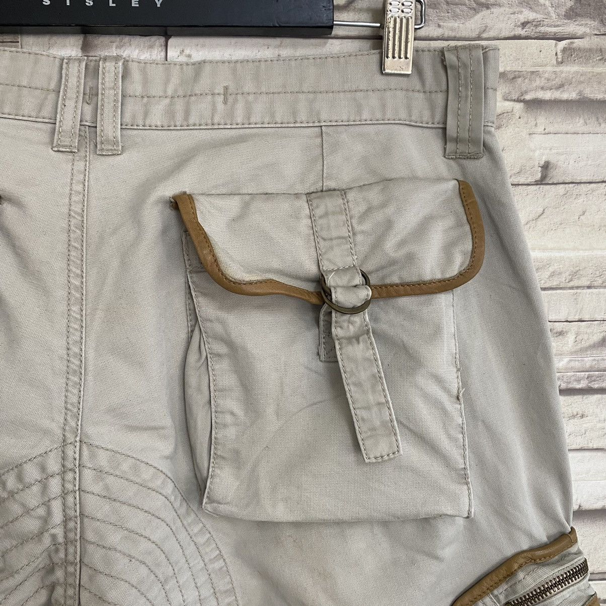 Japanese Brand PRIGS Japan Cargo Pants Leather Trimmed Multi Pocket Size US 35 - 13 Thumbnail