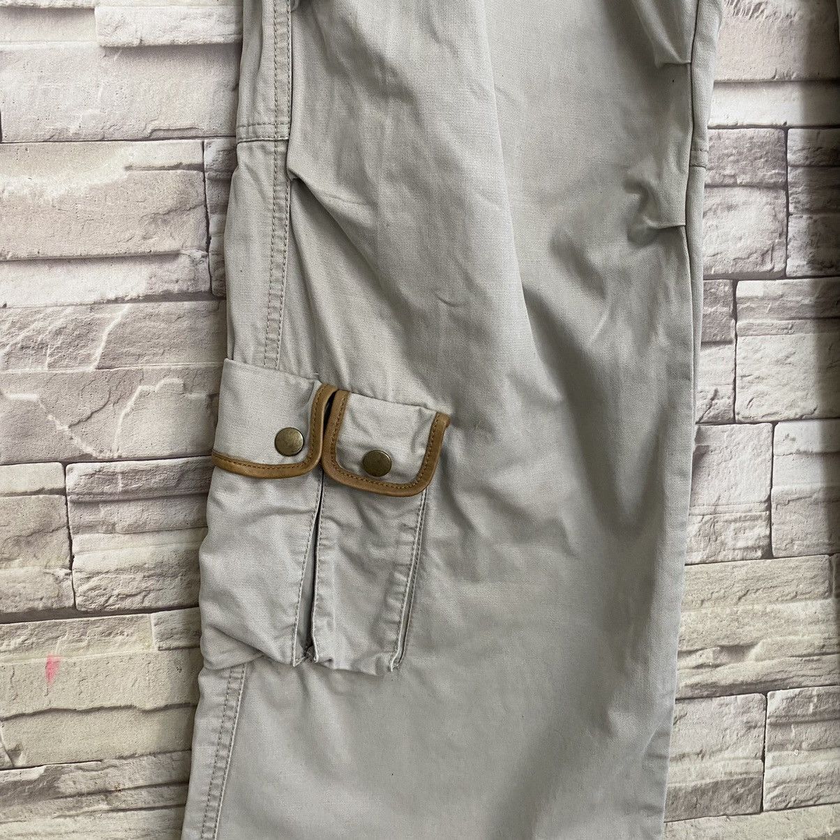 Japanese Brand PRIGS Japan Cargo Pants Leather Trimmed Multi Pocket Size US 35 - 9 Thumbnail