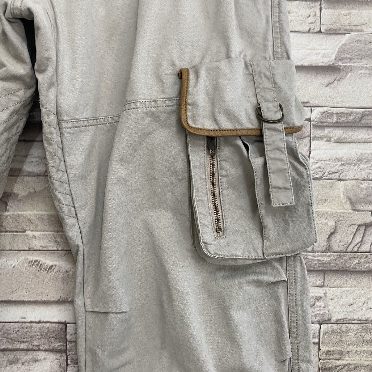 Japanese Brand PRIGS Japan Cargo Pants Leather Trimmed Multi Pocket Size US 35 - 8 Thumbnail