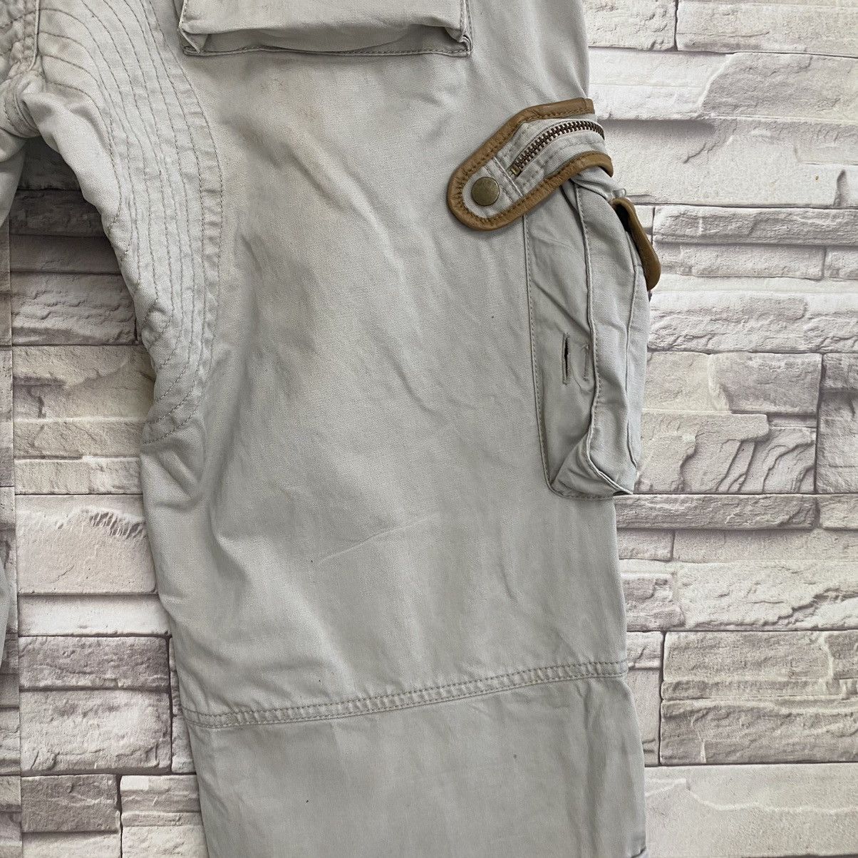 Japanese Brand PRIGS Japan Cargo Pants Leather Trimmed Multi Pocket Size US 35 - 15 Thumbnail