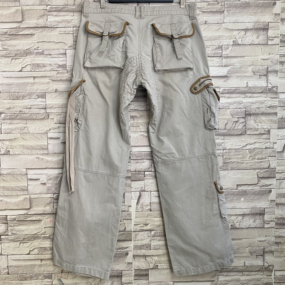 Japanese Brand PRIGS Japan Cargo Pants Leather Trimmed Multi Pocket Size US 35 - 10 Thumbnail