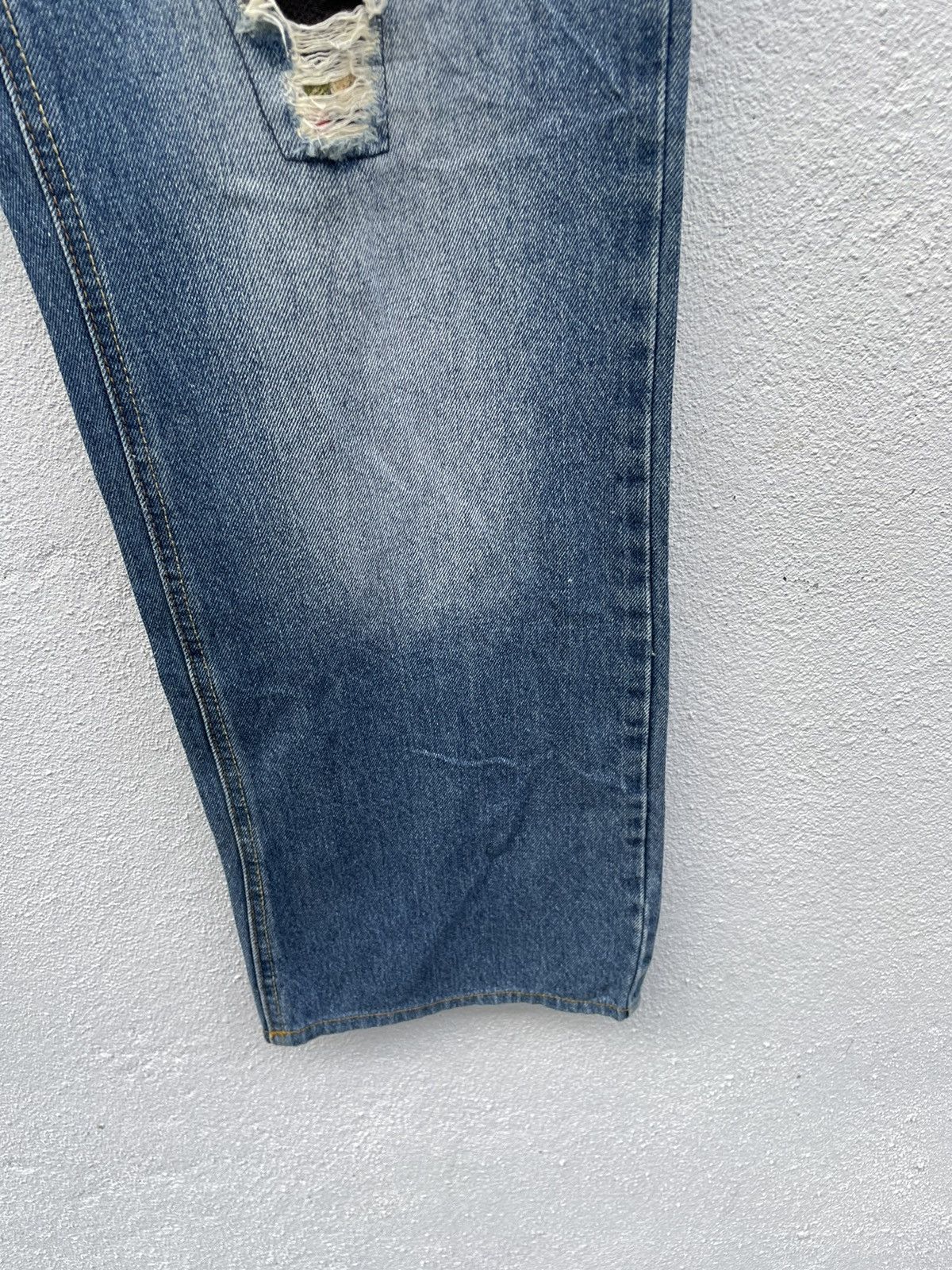 Japanese Brand DOMINATE Japanese Brand Distressed Denim Patchwork Jeans Size US 35 - 5 Thumbnail