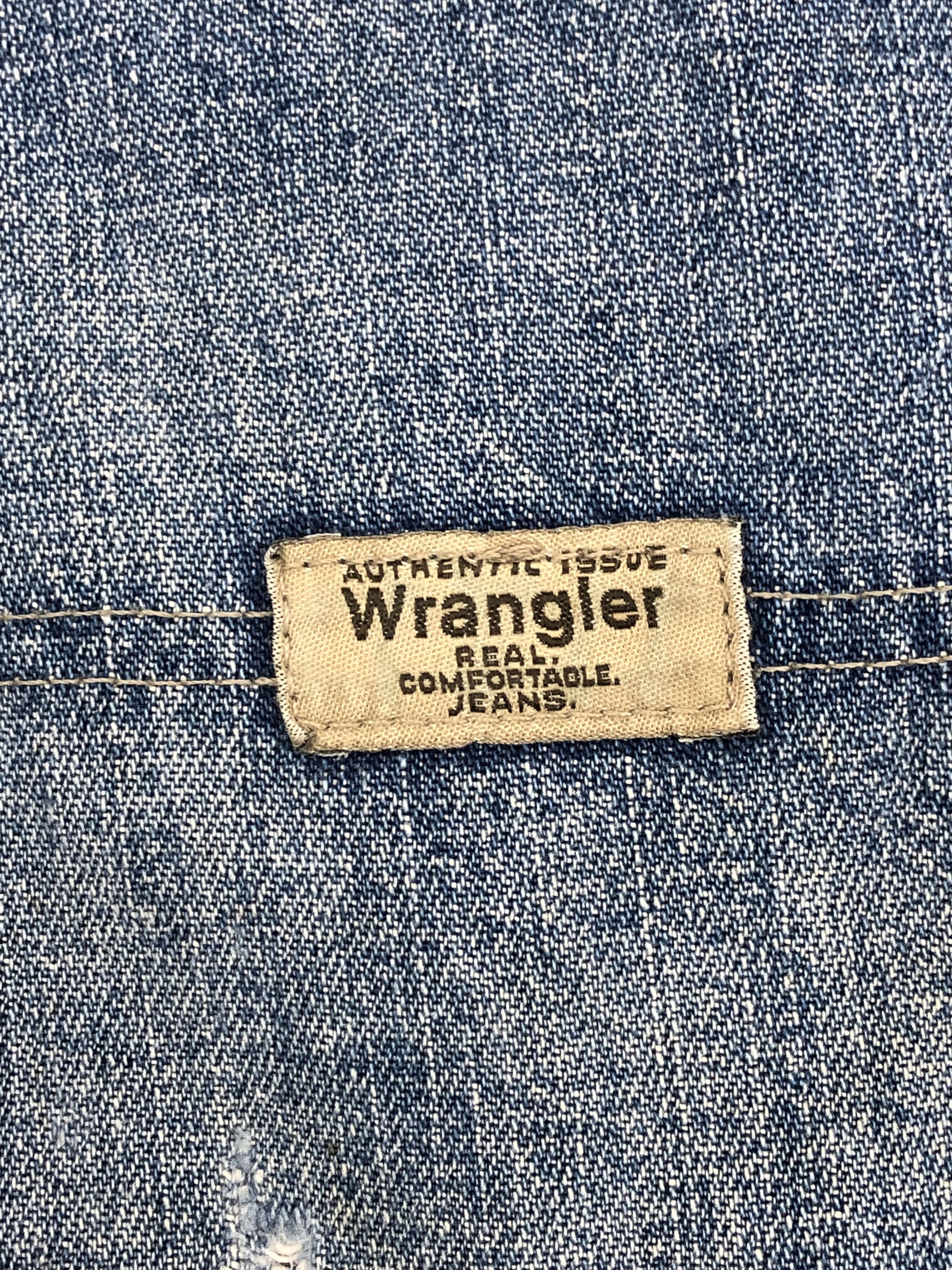 Vintage Vintage Distressed Wrangler Faded Blue Jeans DP1574 Size US 36 / EU 52 - 5 Thumbnail