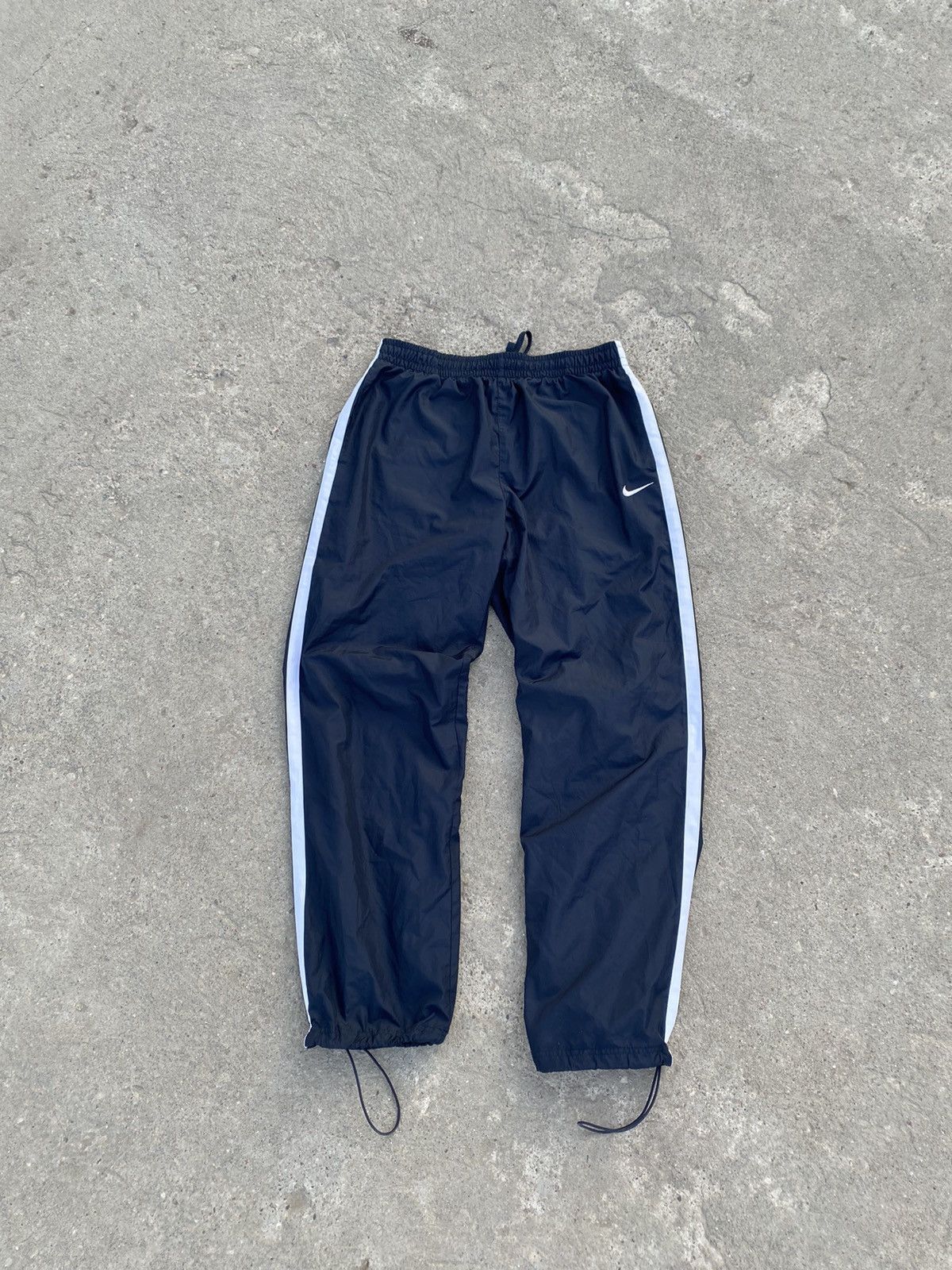 00'S Nike Nylon Pants, Shaka Shaka Pants, Men's L size Nylon black type Vintage Second Hand