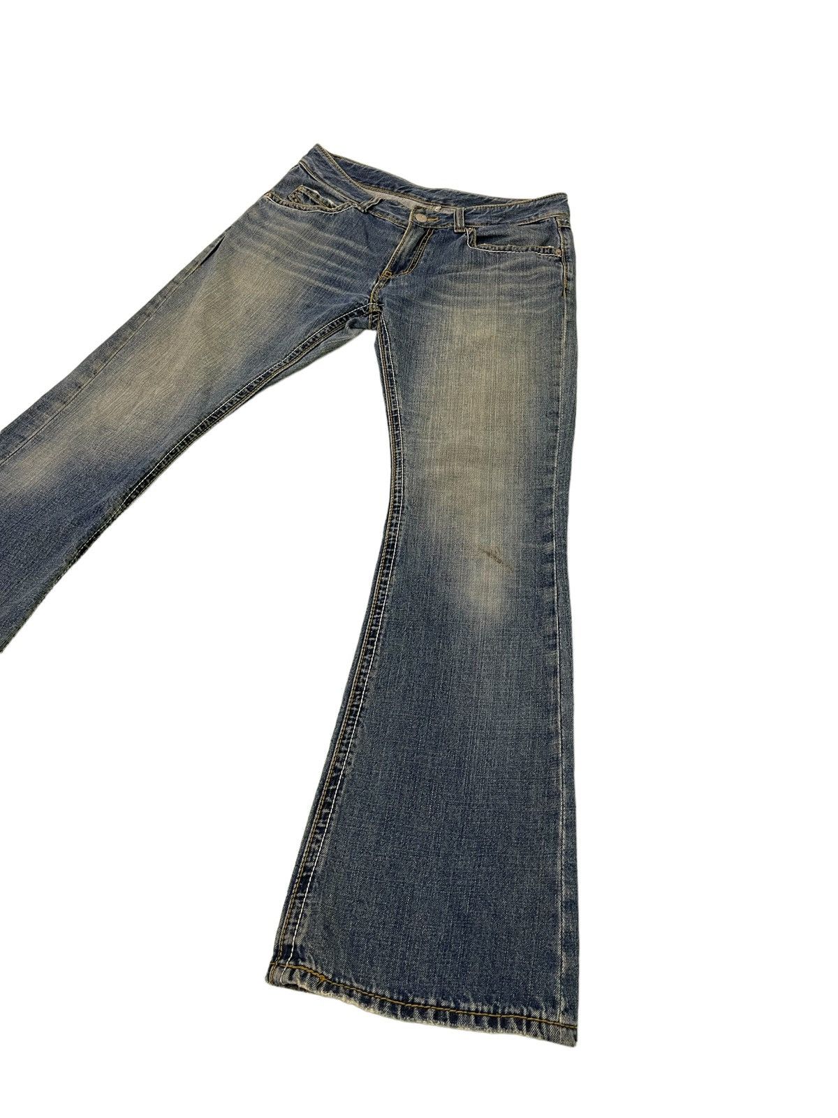 Japanese Brand Flare Jeans Scoopman Boot Cut Low Rise Clawmark Denim 2🟦4 Size US 31 - 11 Thumbnail