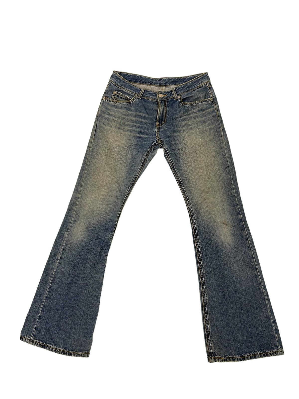 Japanese Brand Flare Jeans Scoopman Boot Cut Low Rise Clawmark Denim 2🟦4 Size US 31 - 10 Thumbnail