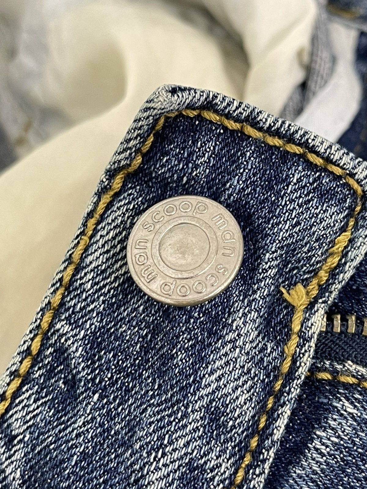 Japanese Brand Flare Jeans Scoopman Boot Cut Low Rise Clawmark Denim 2🟦4 Size US 31 - 19 Thumbnail