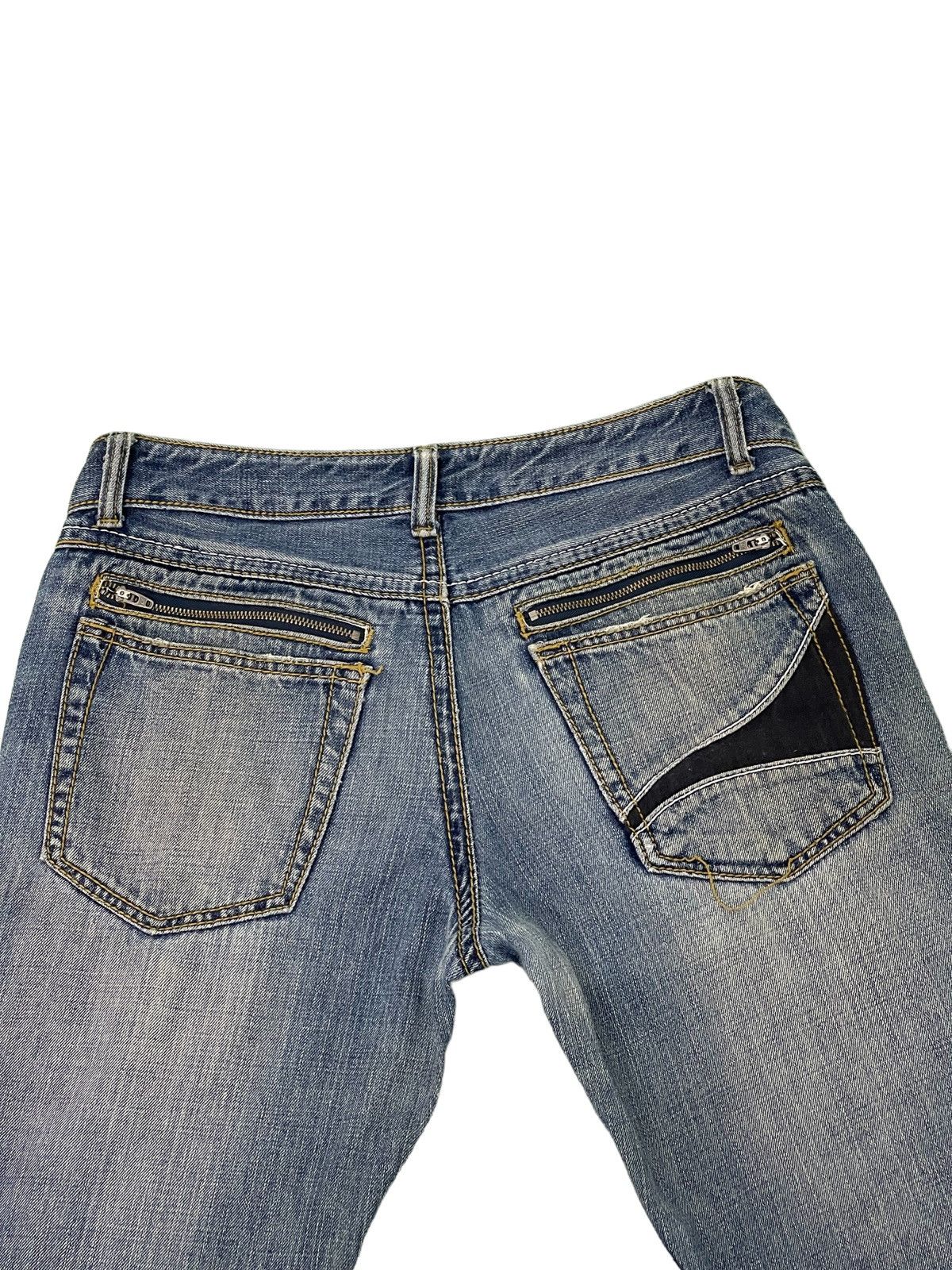 Japanese Brand Flare Jeans Scoopman Boot Cut Low Rise Clawmark Denim 2🟦4 Size US 31 - 8 Thumbnail