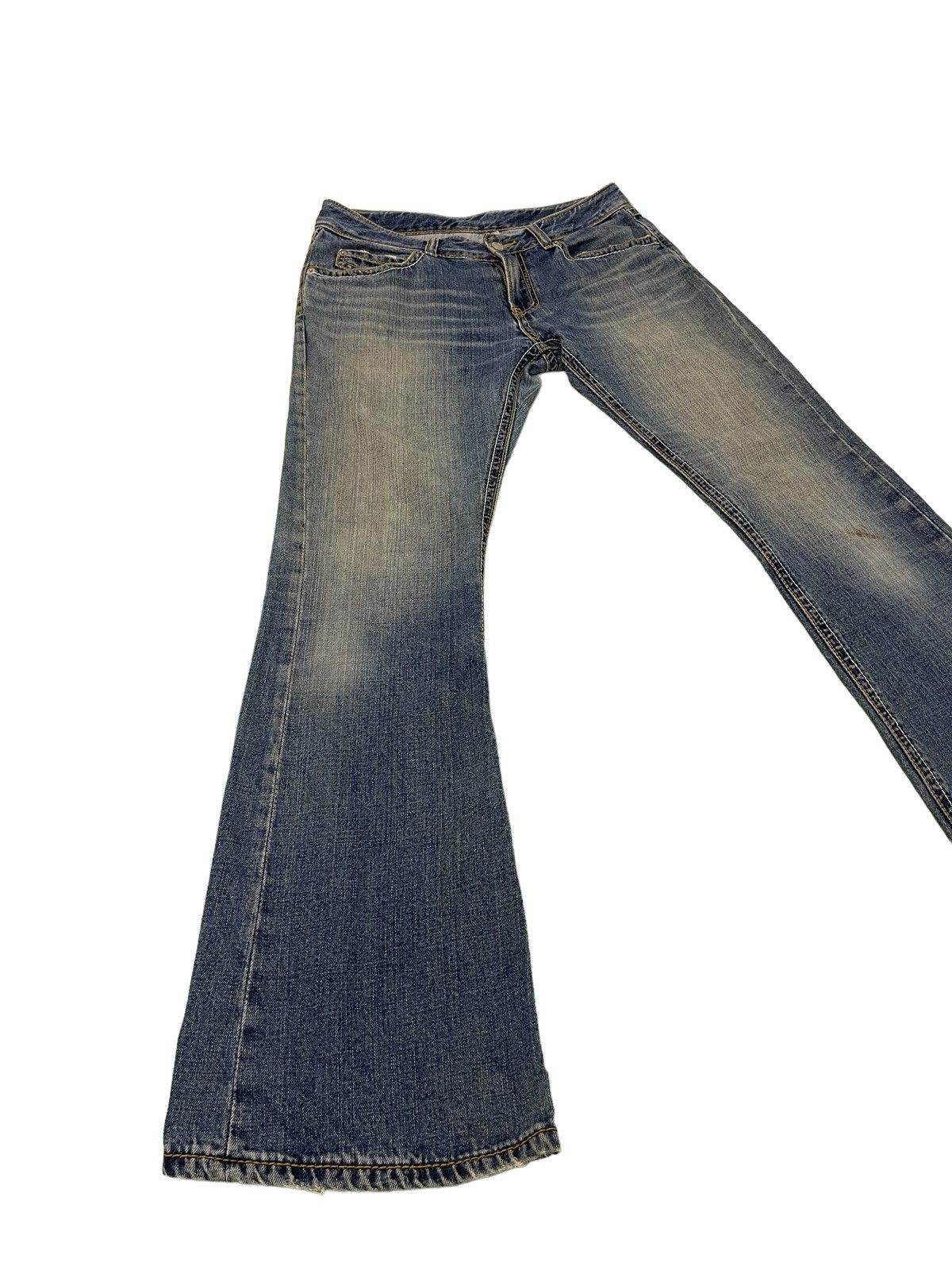 Japanese Brand Flare Jeans Scoopman Boot Cut Low Rise Clawmark Denim 2🟦4 Size US 31 - 12 Thumbnail
