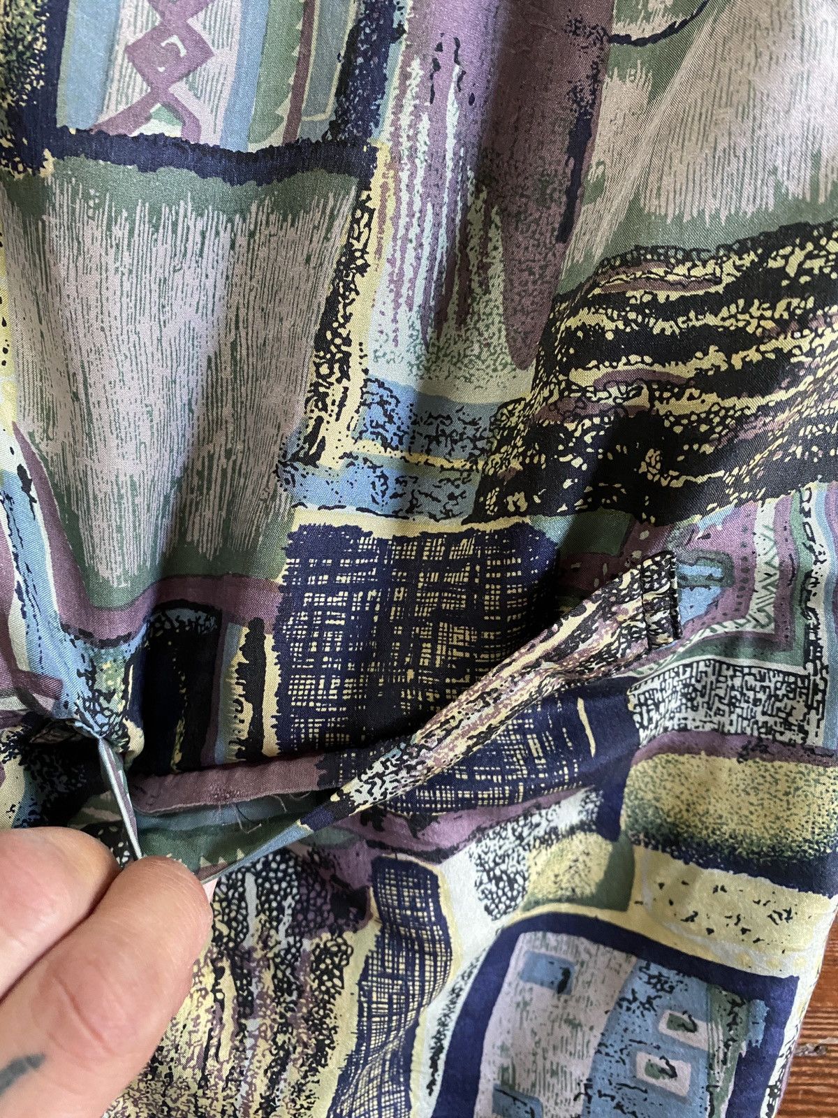 Robert Stock Vintage 80’s Robert Stock Silk Abstract Waistcoat Vest Size US XL / EU 56 / 4 - 5 Thumbnail