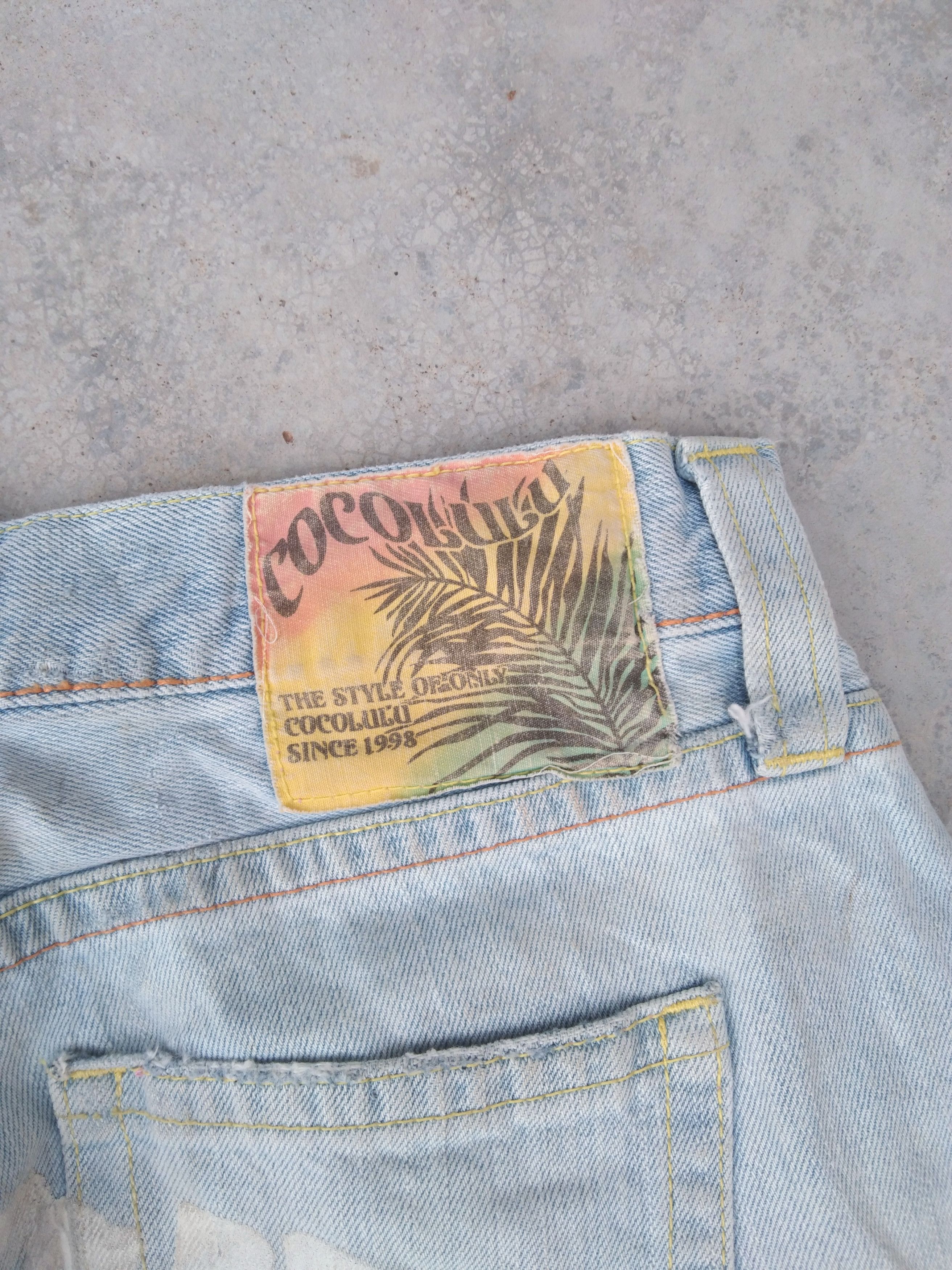 Japanese Brand Vintage Japanese CocoLulu Big Logo Straight Leg Jeans 31x29 Size US 31 - 6 Thumbnail