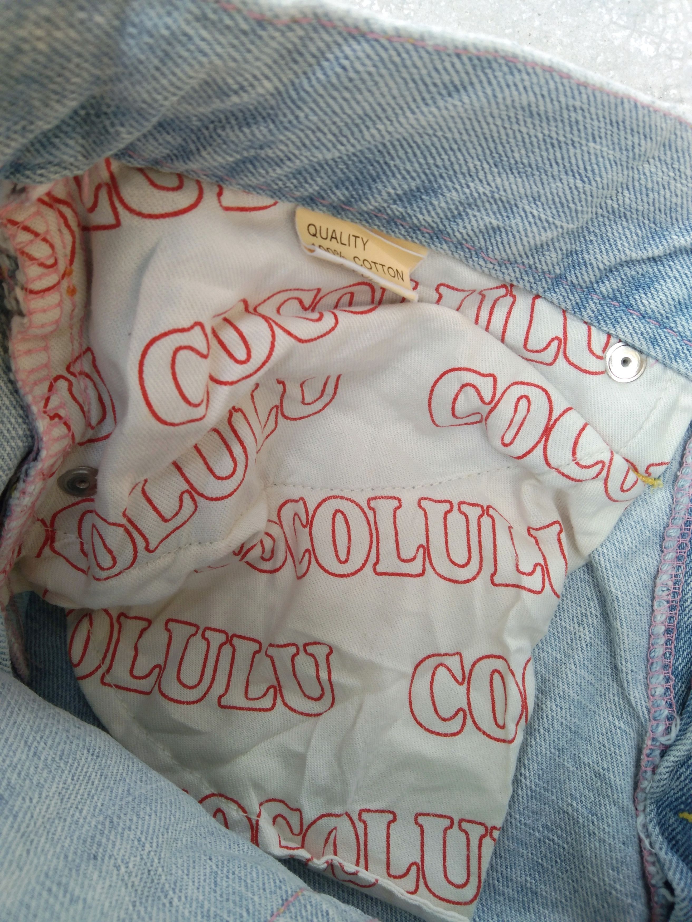 Japanese Brand Vintage Japanese CocoLulu Big Logo Straight Leg Jeans 31x29 Size US 31 - 7 Thumbnail