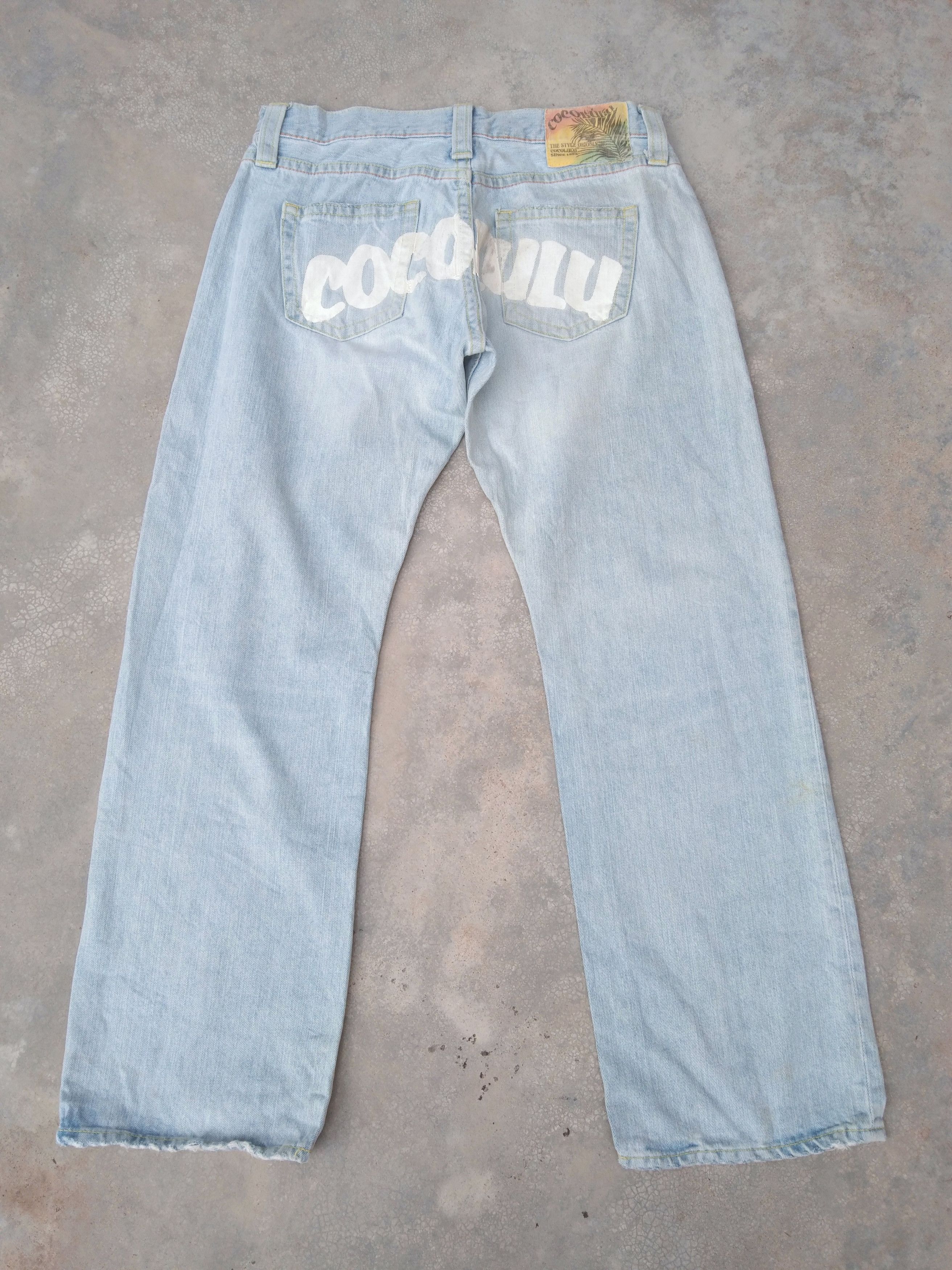 Japanese Brand Vintage Japanese CocoLulu Big Logo Straight Leg Jeans 31x29 Size US 31 - 1 Thumbnail