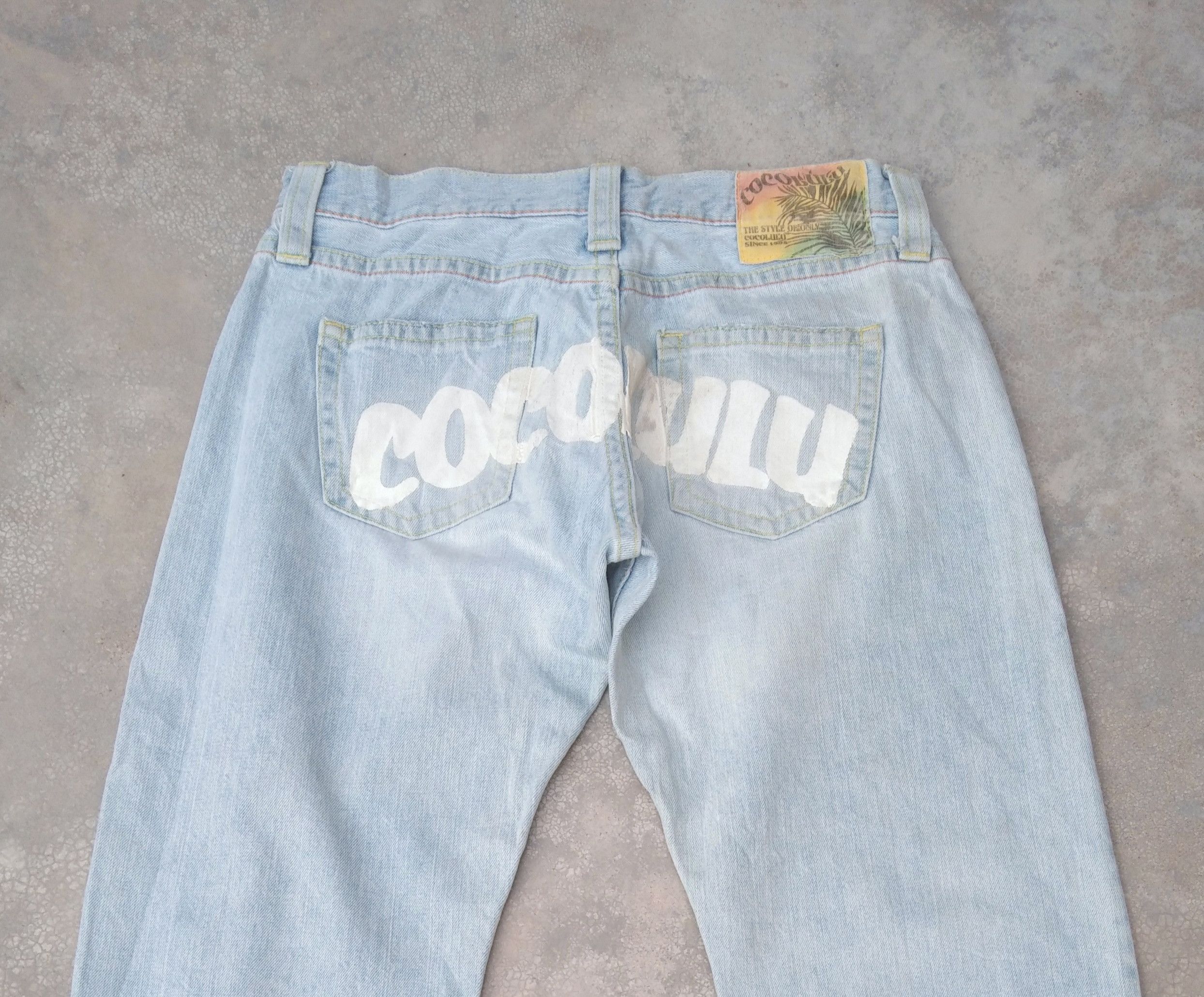 Japanese Brand Vintage Japanese CocoLulu Big Logo Straight Leg Jeans 31x29 Size US 31 - 3 Thumbnail