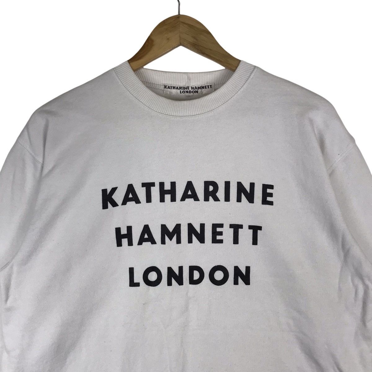 Katharine Hamnett London Katharine Hamnett London Spell Out Long Sleeve Jumper Size US M / EU 48-50 / 2 - 2 Thumbnail