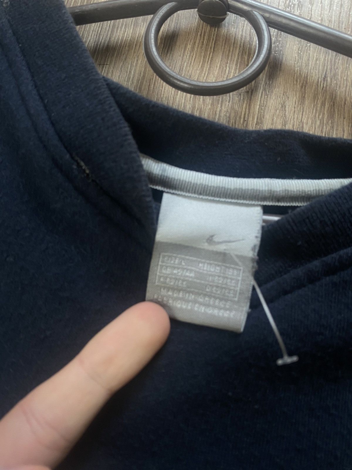 Nike × Vintage Vintage Sweatshirt Nike Small Swoosh Y2K Size US L / EU 52-54 / 3 - 3 Thumbnail