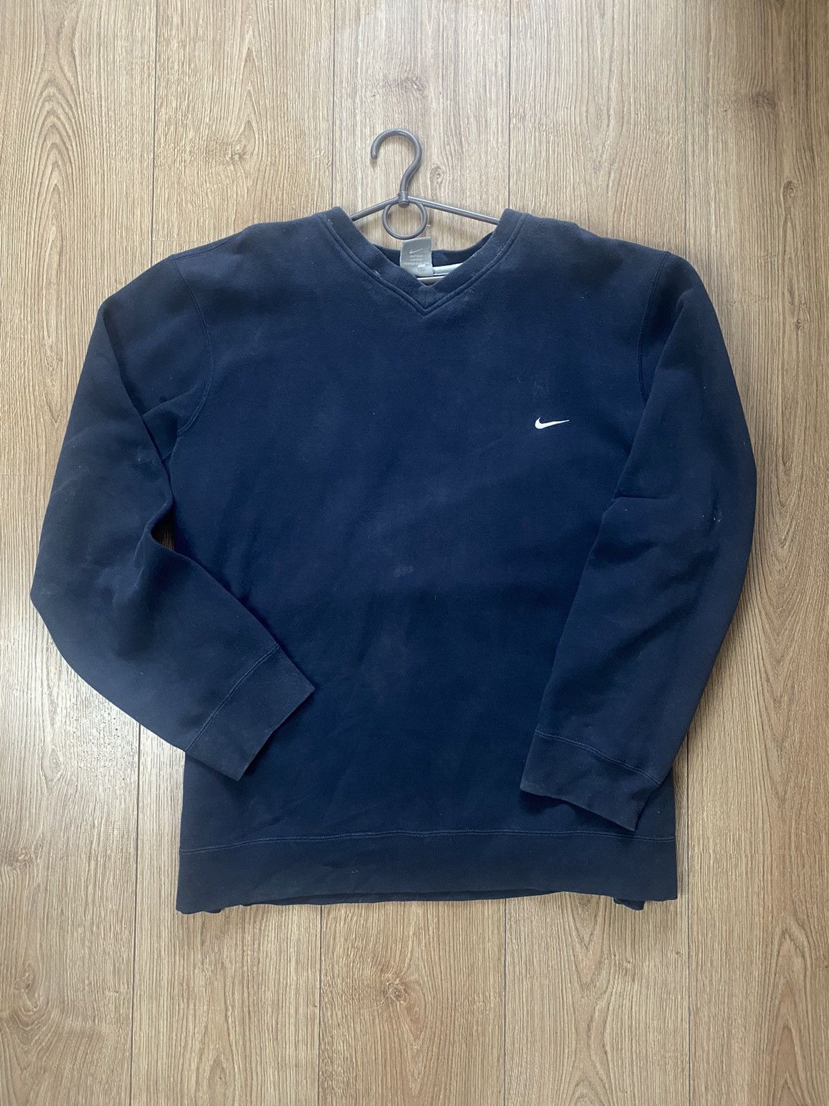 Nike × Vintage Vintage Sweatshirt Nike Small Swoosh Y2K Size US L / EU 52-54 / 3 - 1 Thumbnail