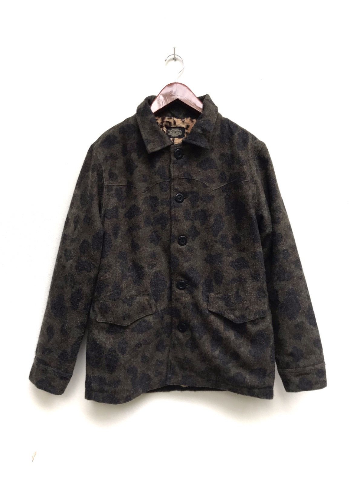 image of Hildk Camouflage Polar Fleece Coat Buckle Back, Men's (Size Small)