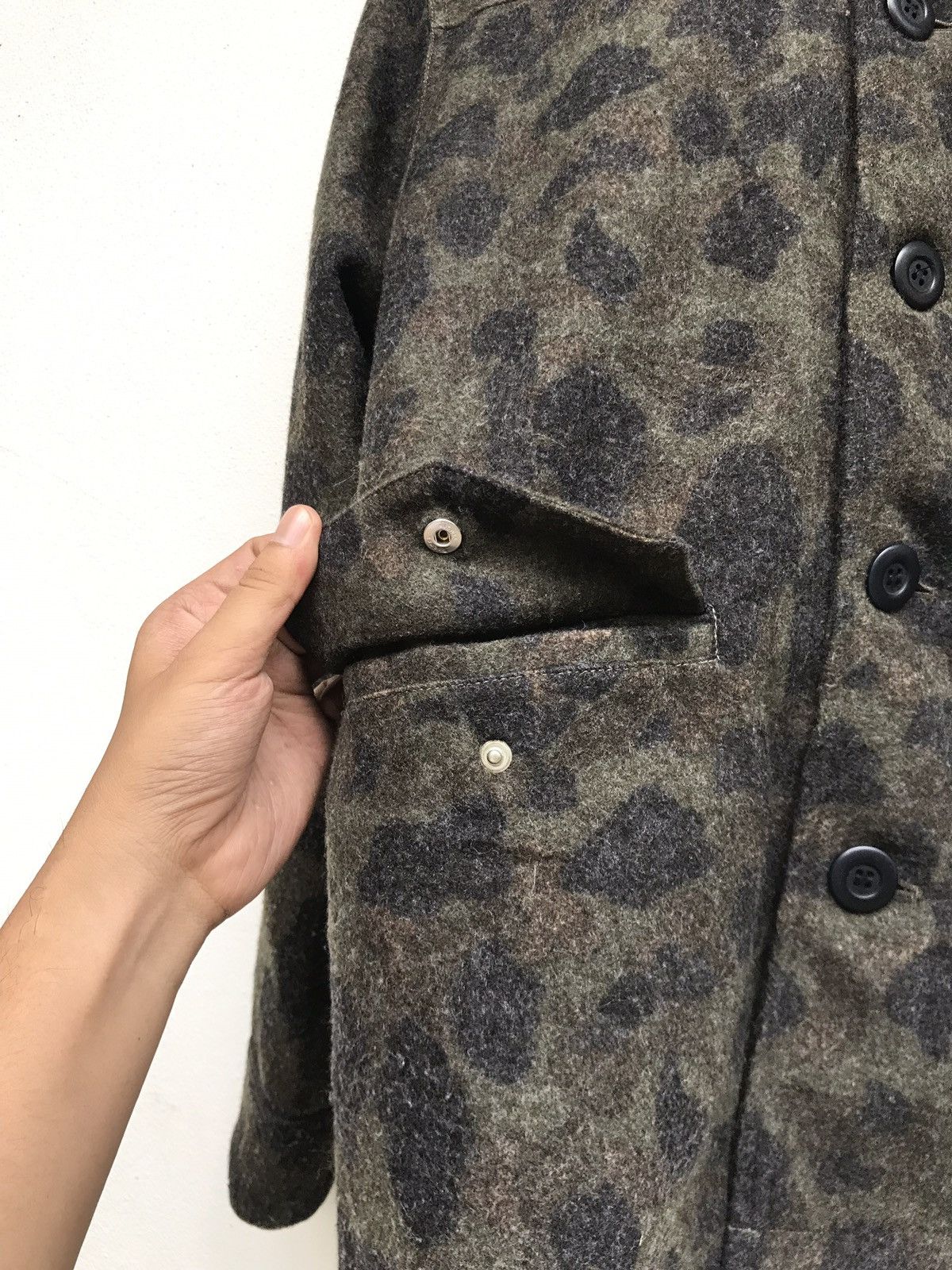 Japanese Brand Hildk Camouflage Polar Fleece Coat Buckle Back Size US S / EU 44-46 / 1 - 8 Thumbnail