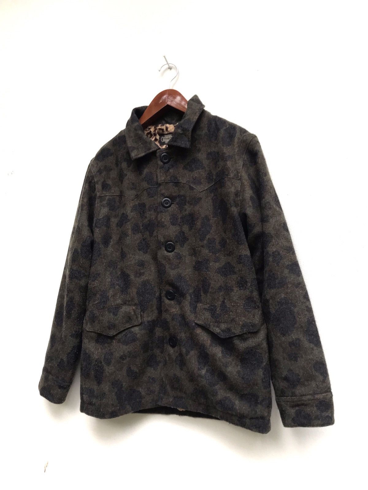 Japanese Brand Hildk Camouflage Polar Fleece Coat Buckle Back Size US S / EU 44-46 / 1 - 3 Thumbnail