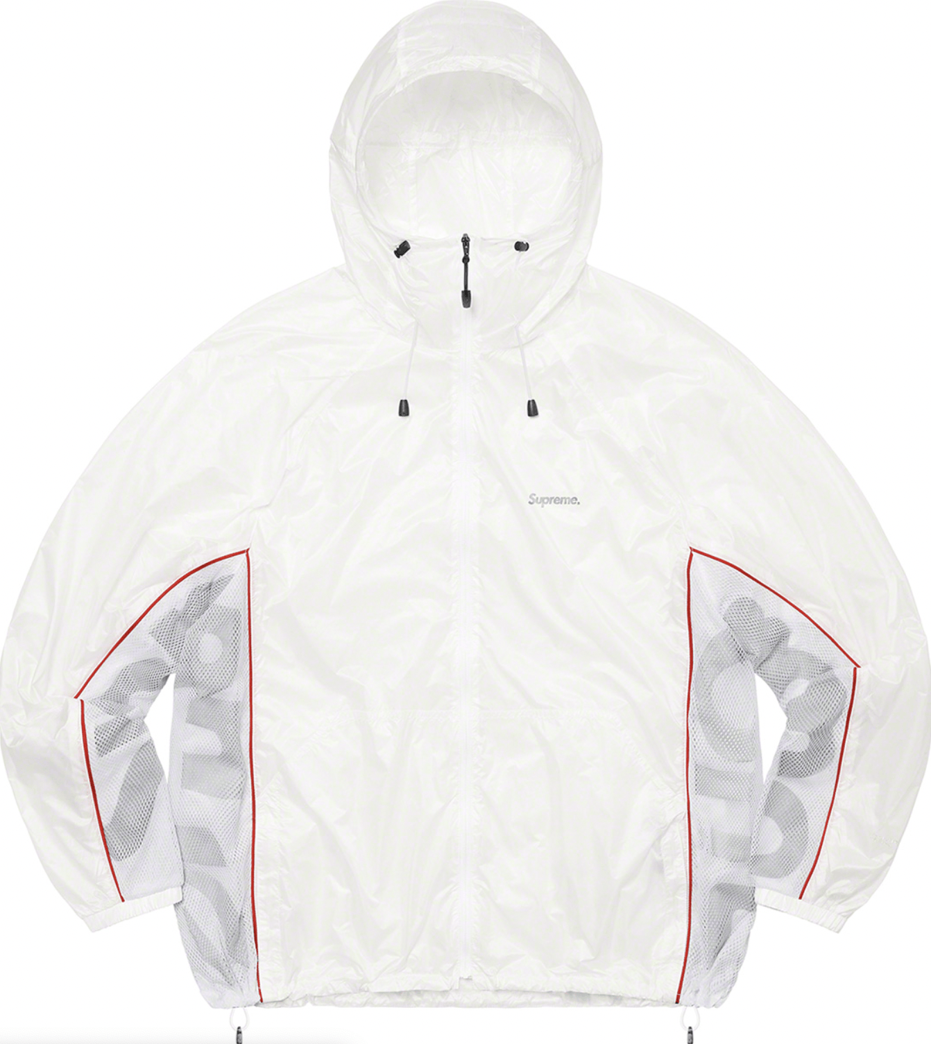 Image of Supreme Ripstop Hooded Shell Jacket In White, Men's (Size XL)