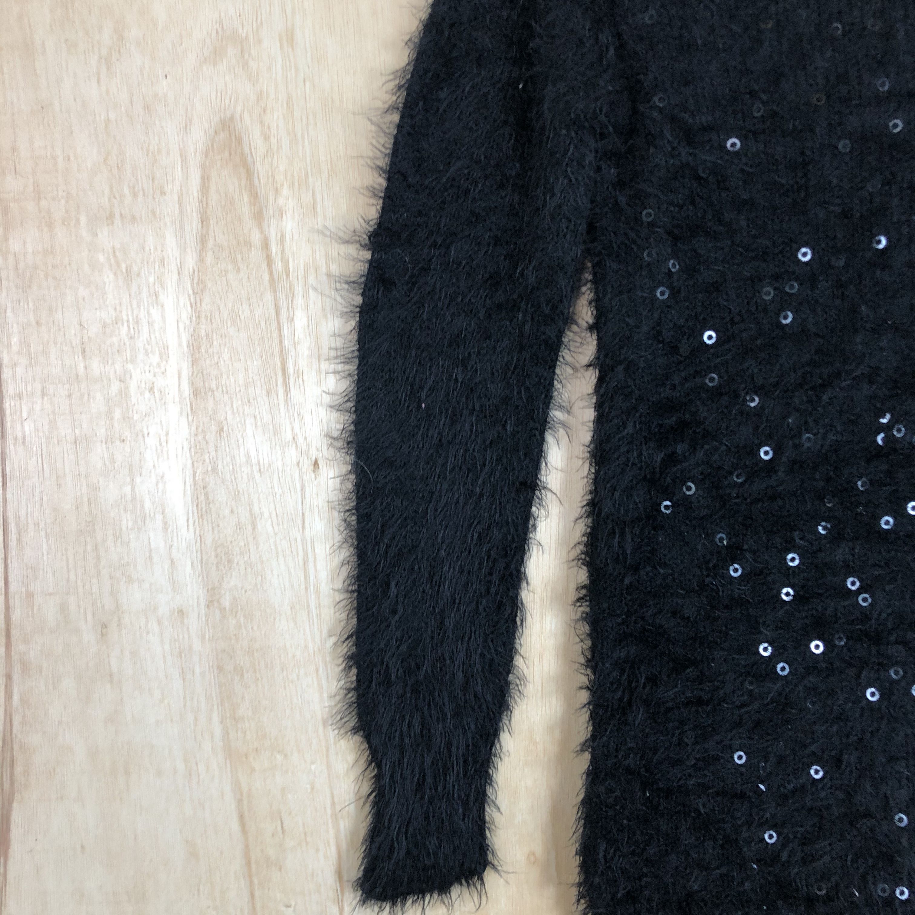 Homespun Knitwear × Japanese Brand DLL japan Black Mohair fur Shag Shaggy Knitwear #c050 Size M / US 6-8 / IT 42-44 - 7 Thumbnail