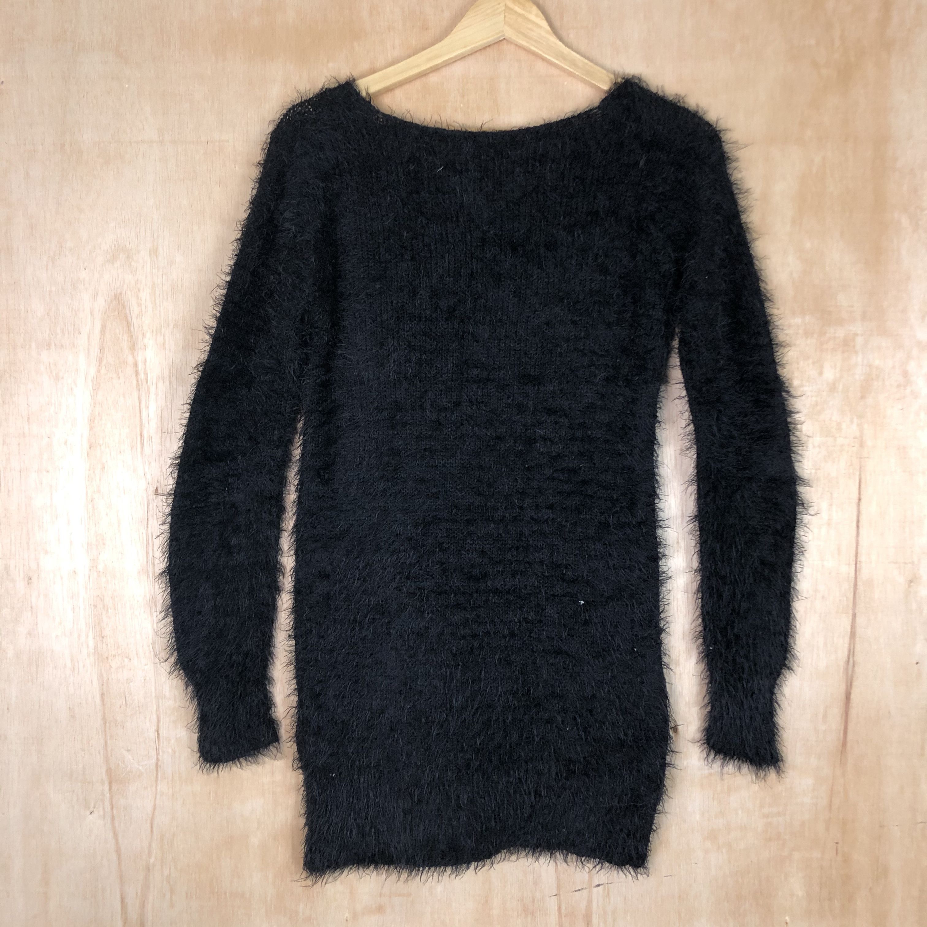 Homespun Knitwear × Japanese Brand DLL japan Black Mohair fur Shag Shaggy Knitwear #c050 Size M / US 6-8 / IT 42-44 - 10 Thumbnail