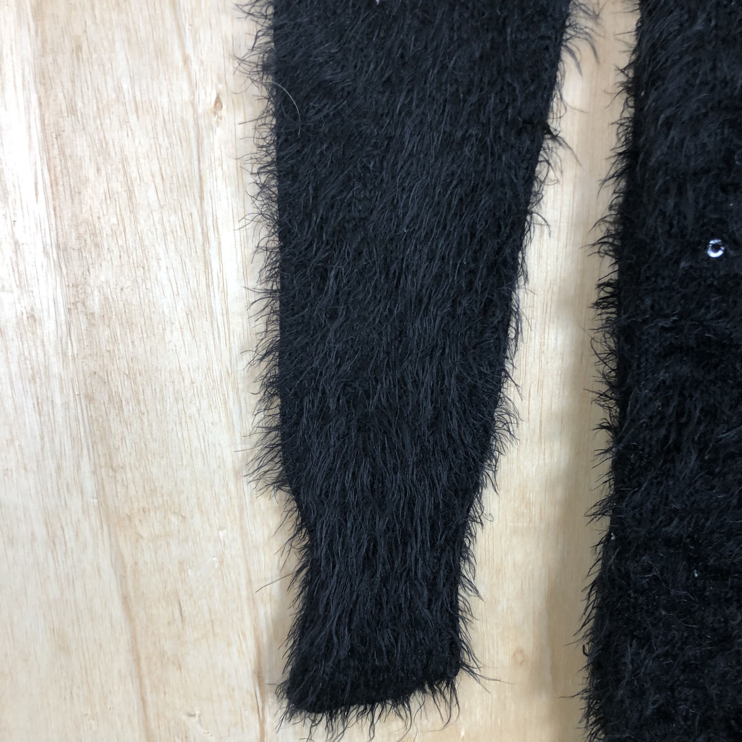 Homespun Knitwear × Japanese Brand DLL japan Black Mohair fur Shag Shaggy Knitwear #c050 Size M / US 6-8 / IT 42-44 - 6 Thumbnail